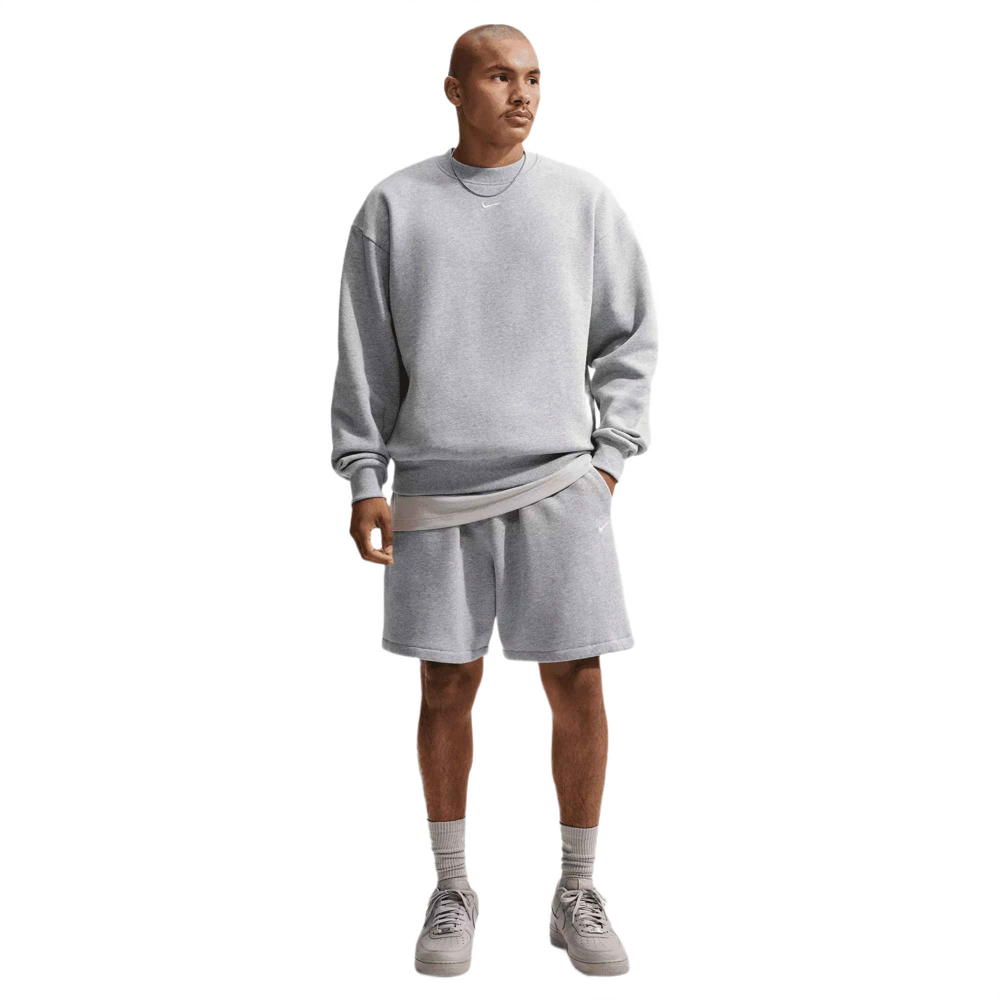 Nike Men's Solo Swoosh Shorts - Grey - GREY