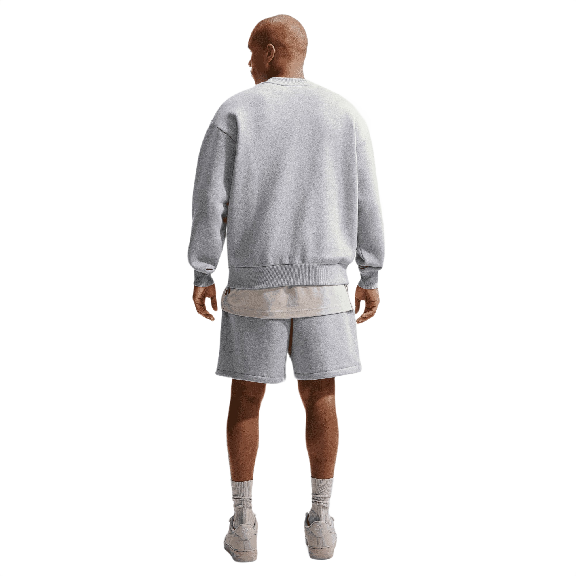 Nike Men's Solo Swoosh Shorts - Grey - GREY Thumbnail View 2