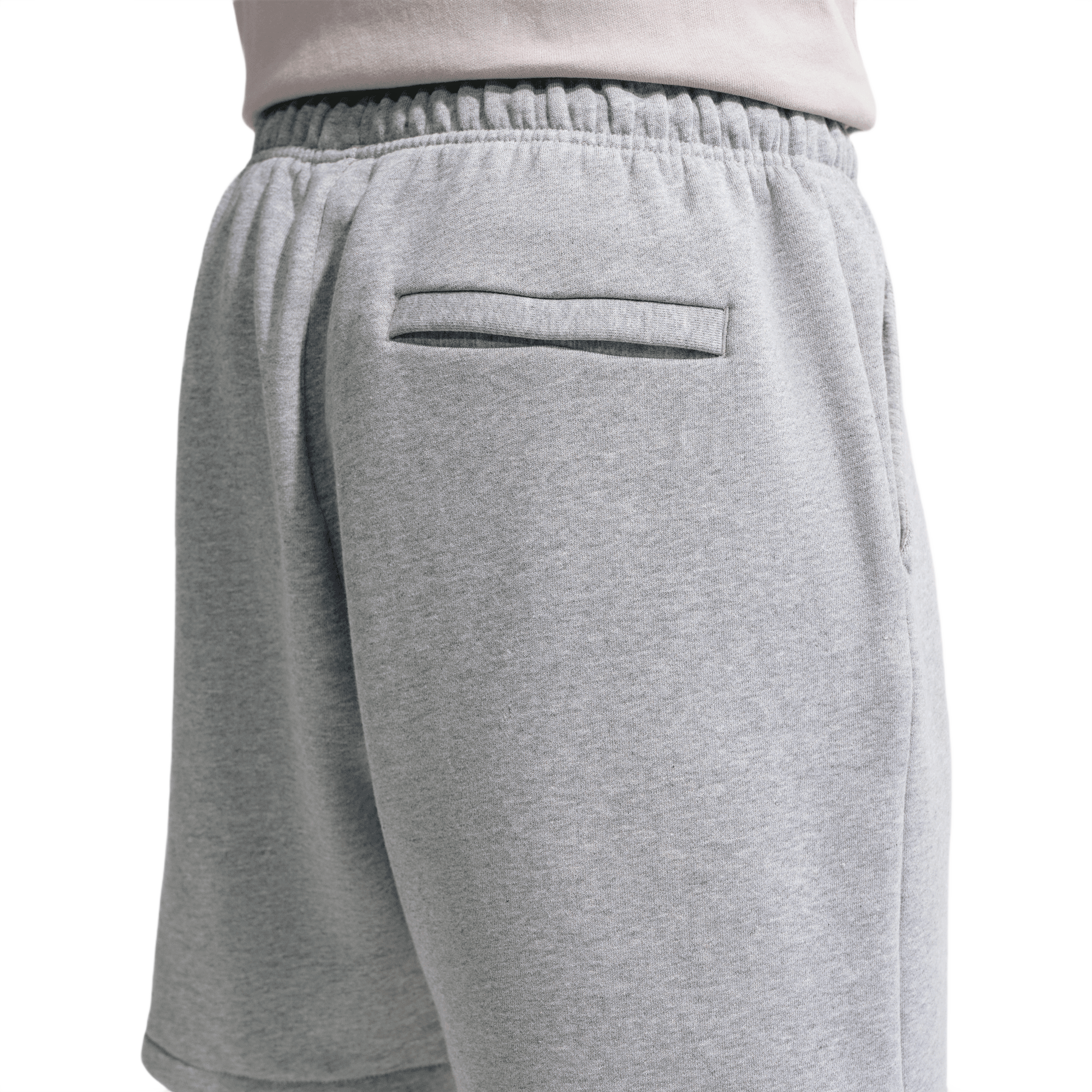 Nike Men's Solo Swoosh Shorts - Grey - GREY Thumbnail View 4