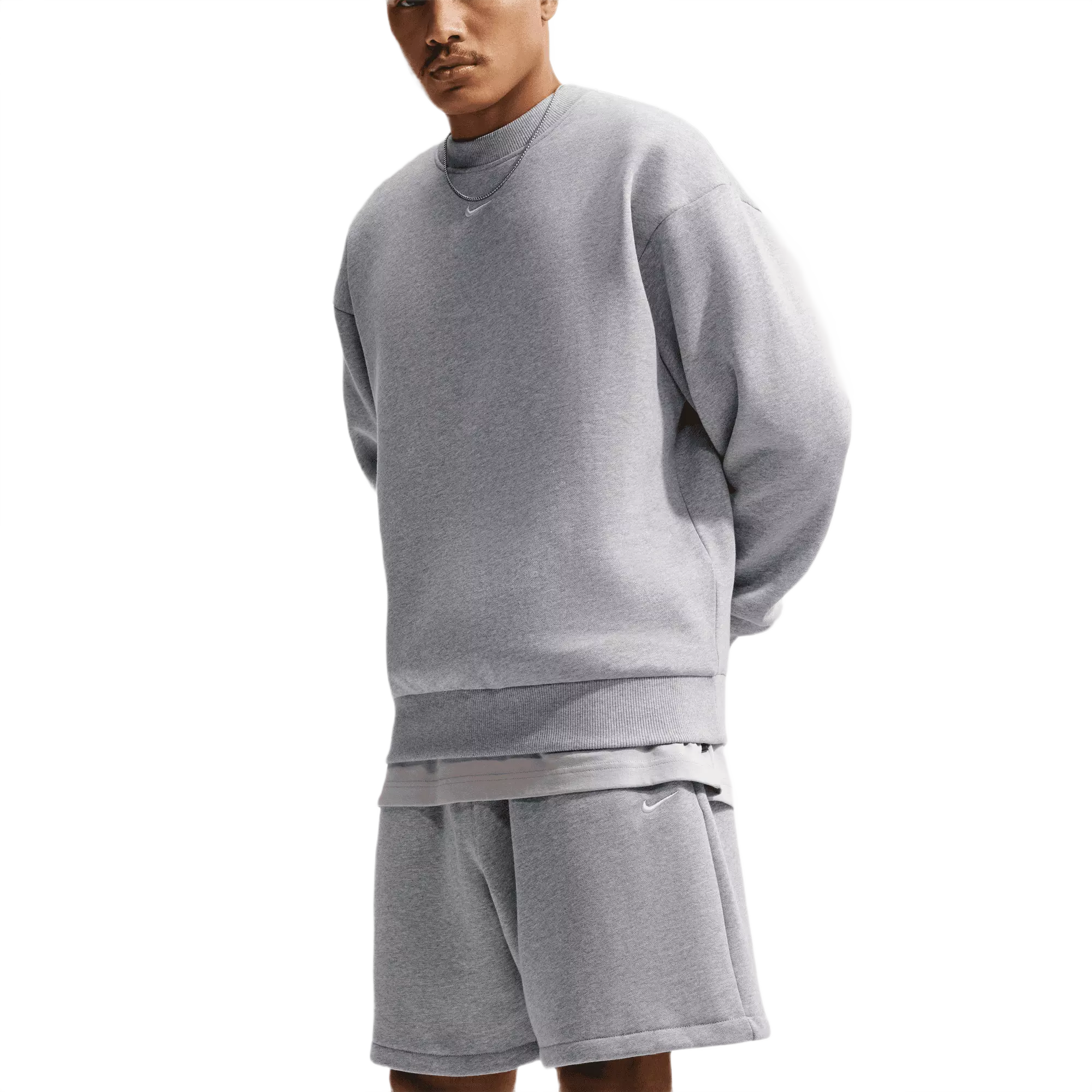 Nike Men's Solo Swoosh Shorts - Grey - GREY