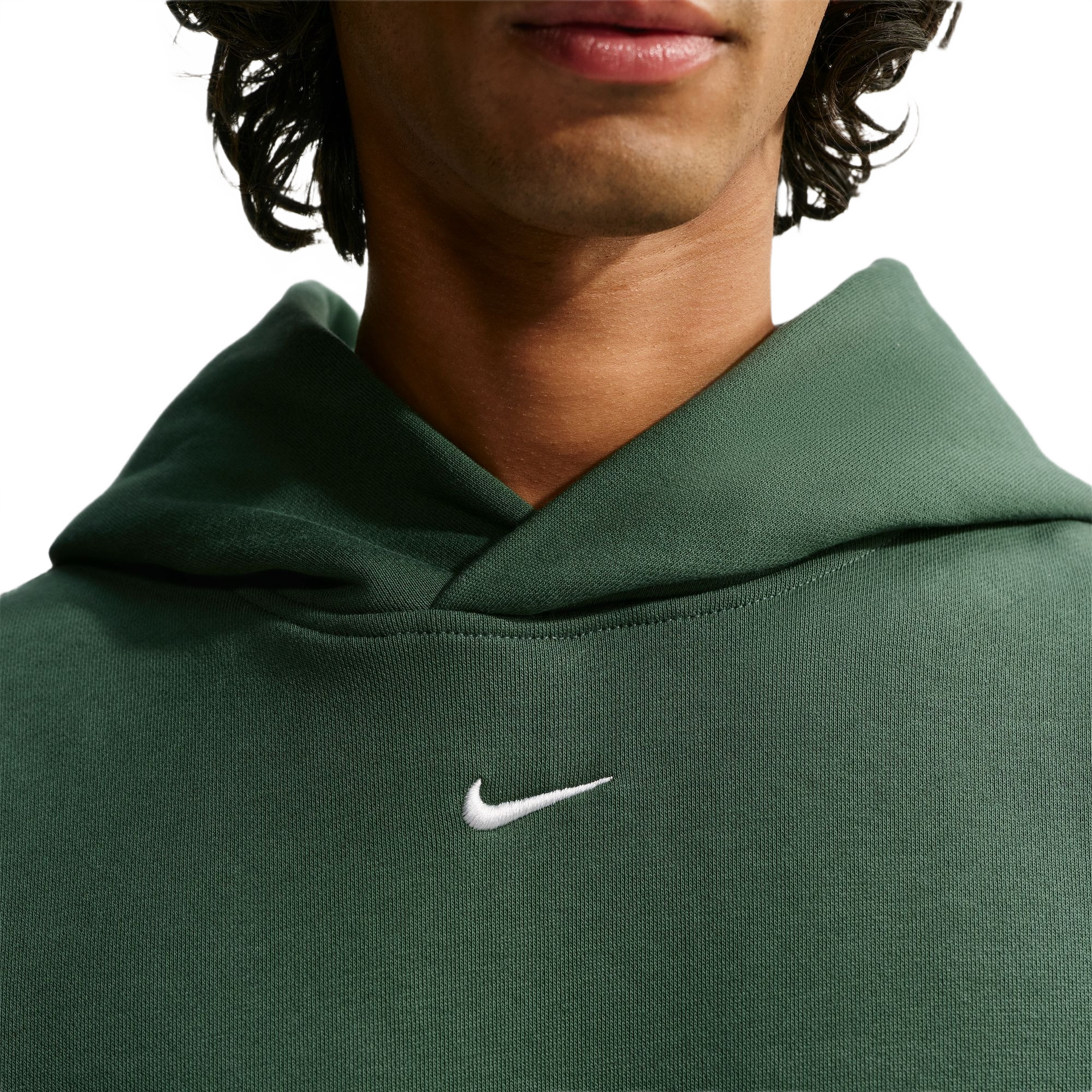 Nike Men's Solo Fleece Pullover Hoodie - Green - GREEN Thumbnail View 5