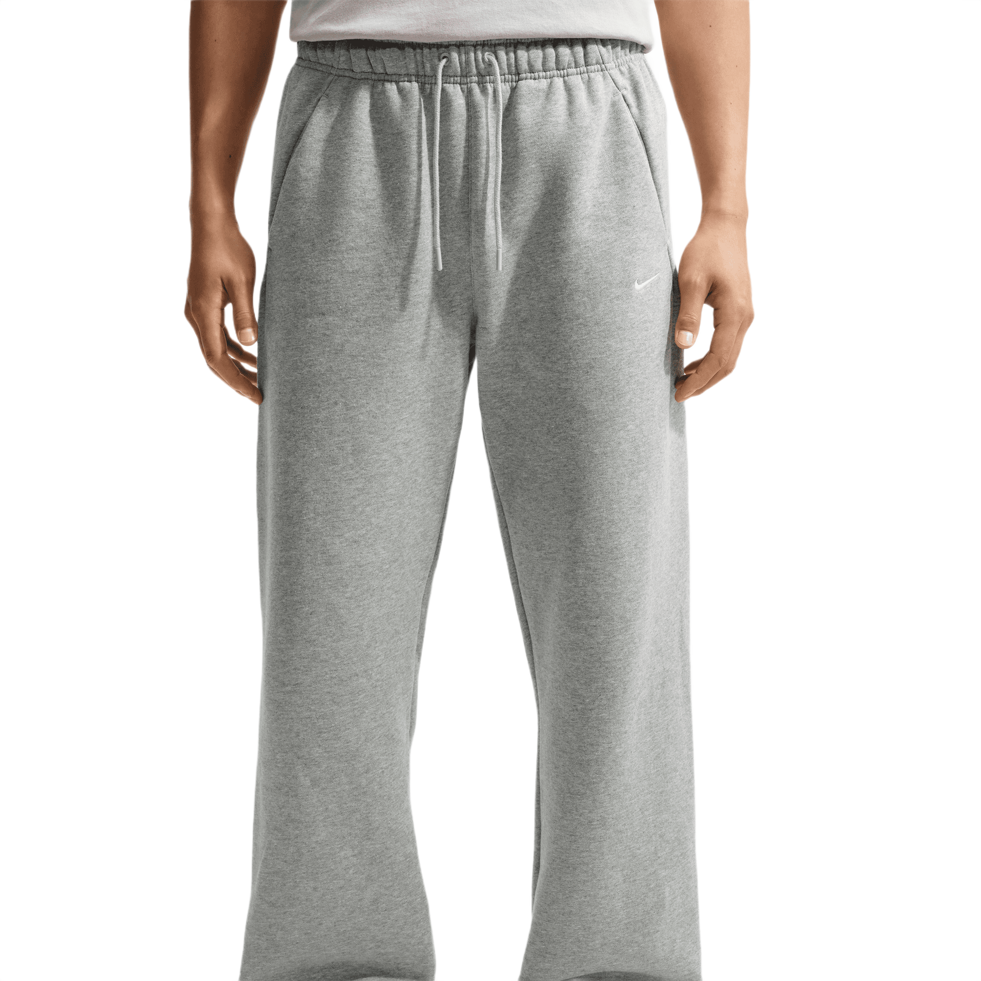 Nike Men's Solo Swoosh Bungee Pants - GREY Thumbnail View 3