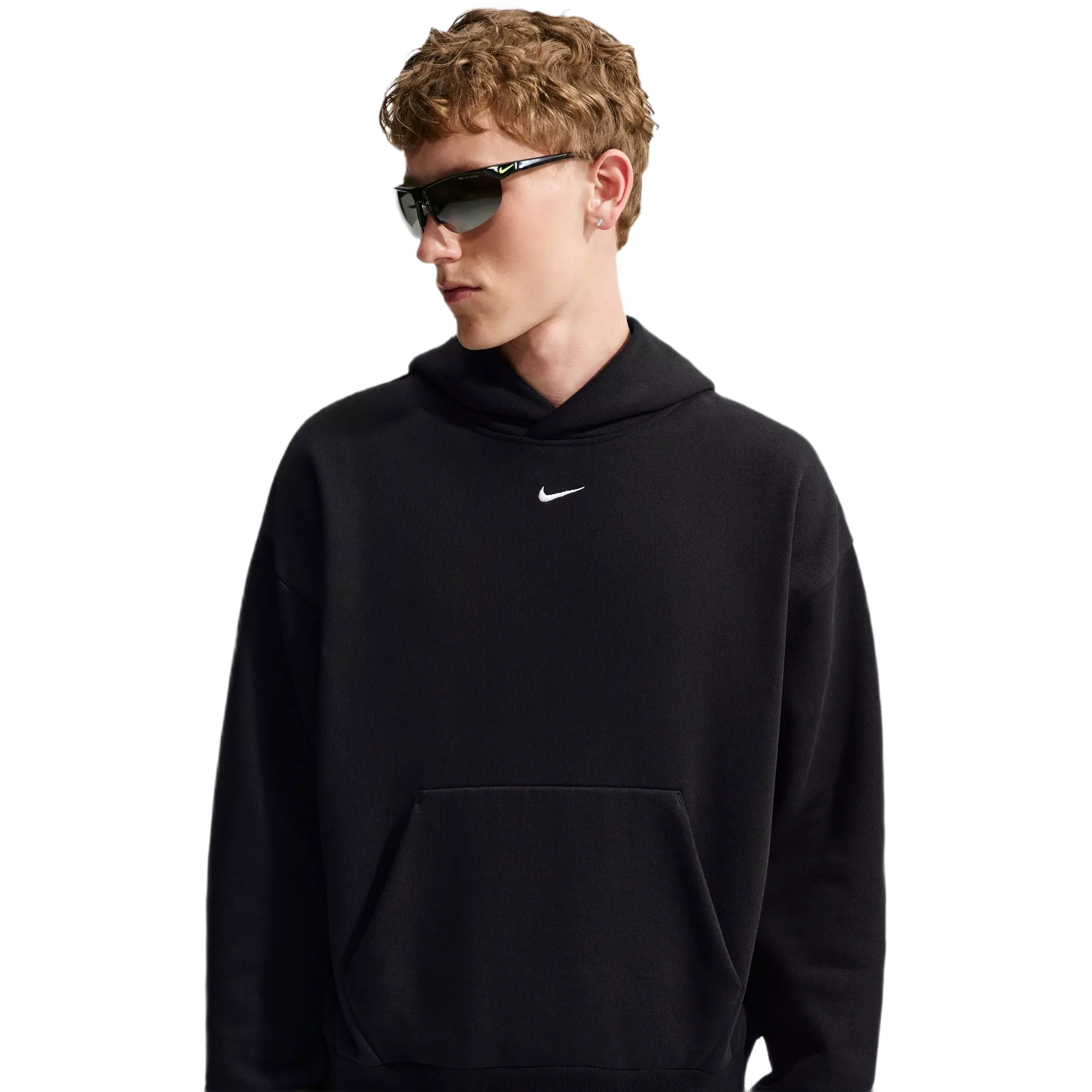 Nike Men's Solo Fleece Pullover Hoodie - Black - BLACK