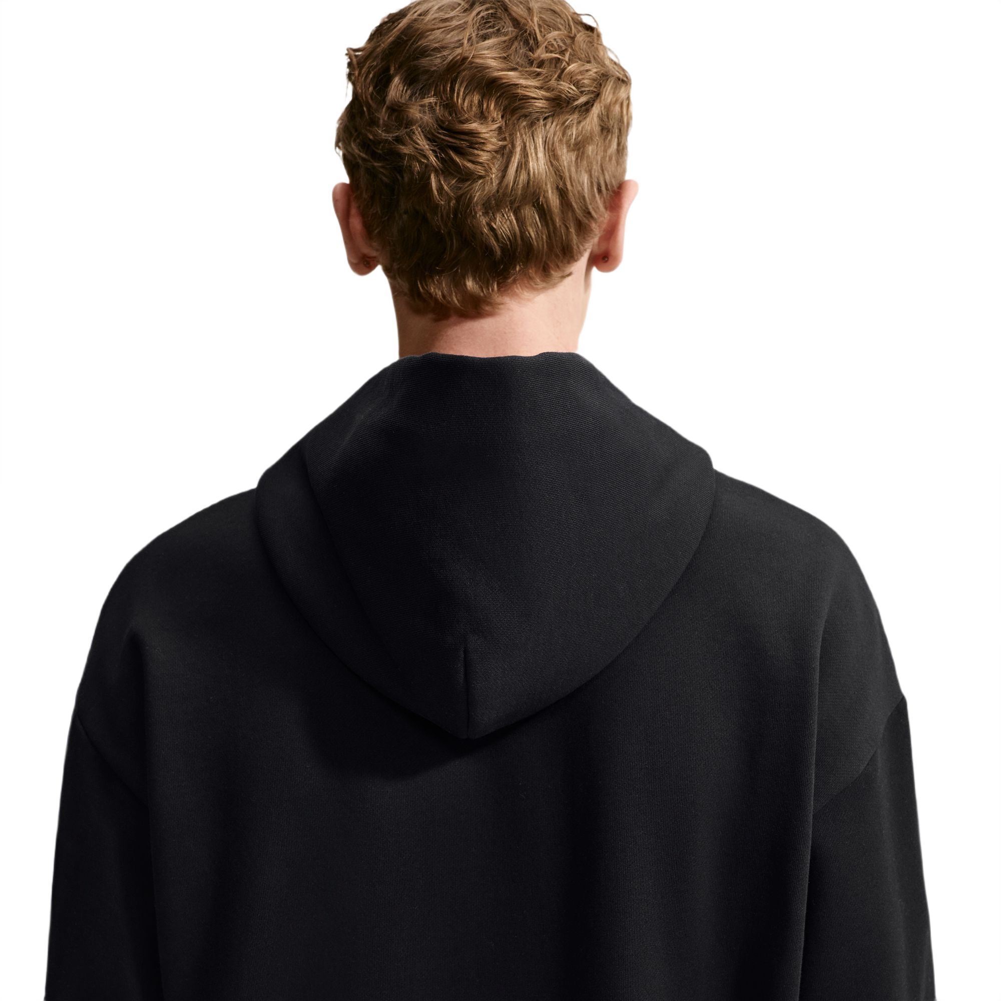 Nike Men's Solo Fleece Pullover Hoodie - Black - BLACK Thumbnail View 4