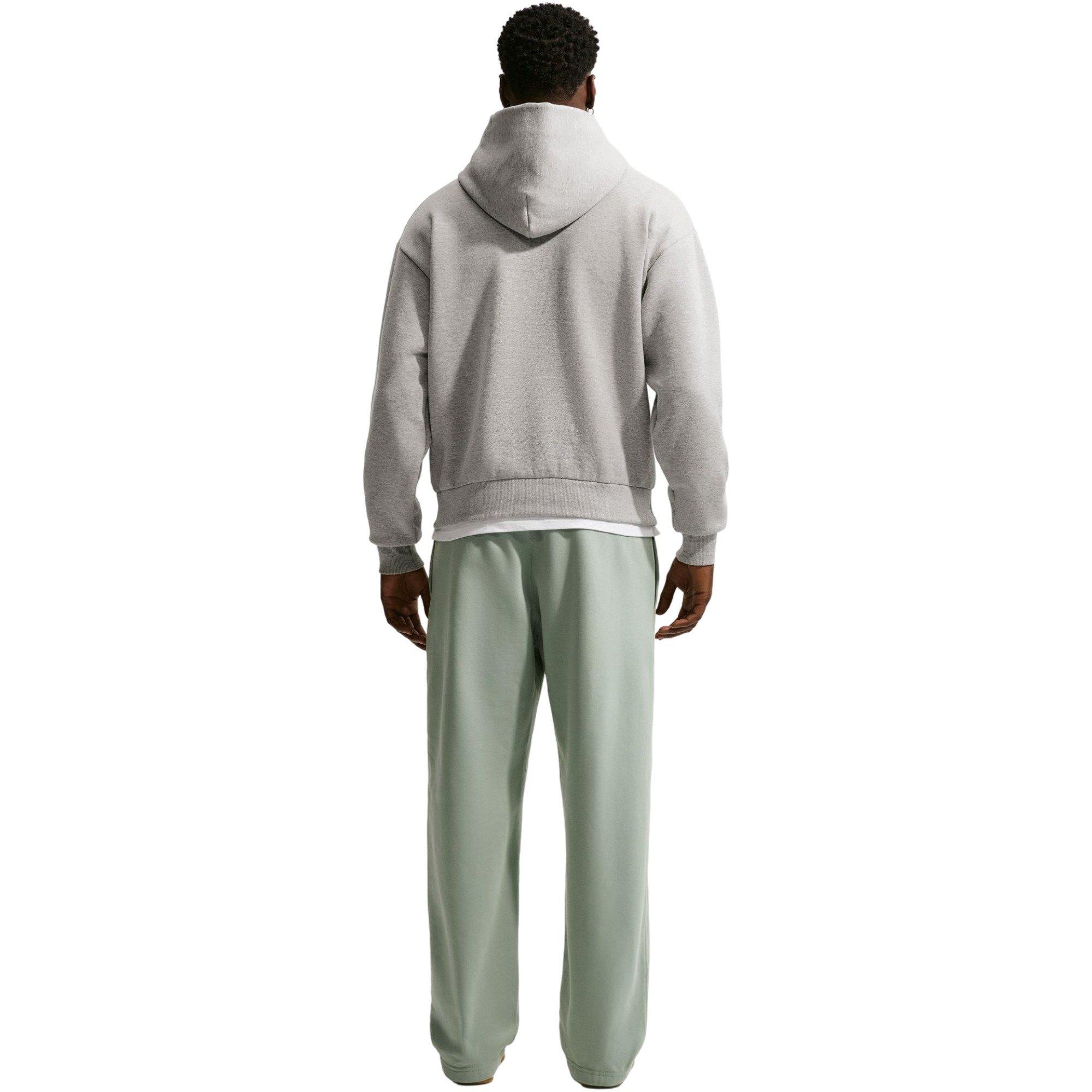 Nike Men's Solo Swoosh Fleece Pullover Hoodie - Grey - GREY Thumbnail View 2