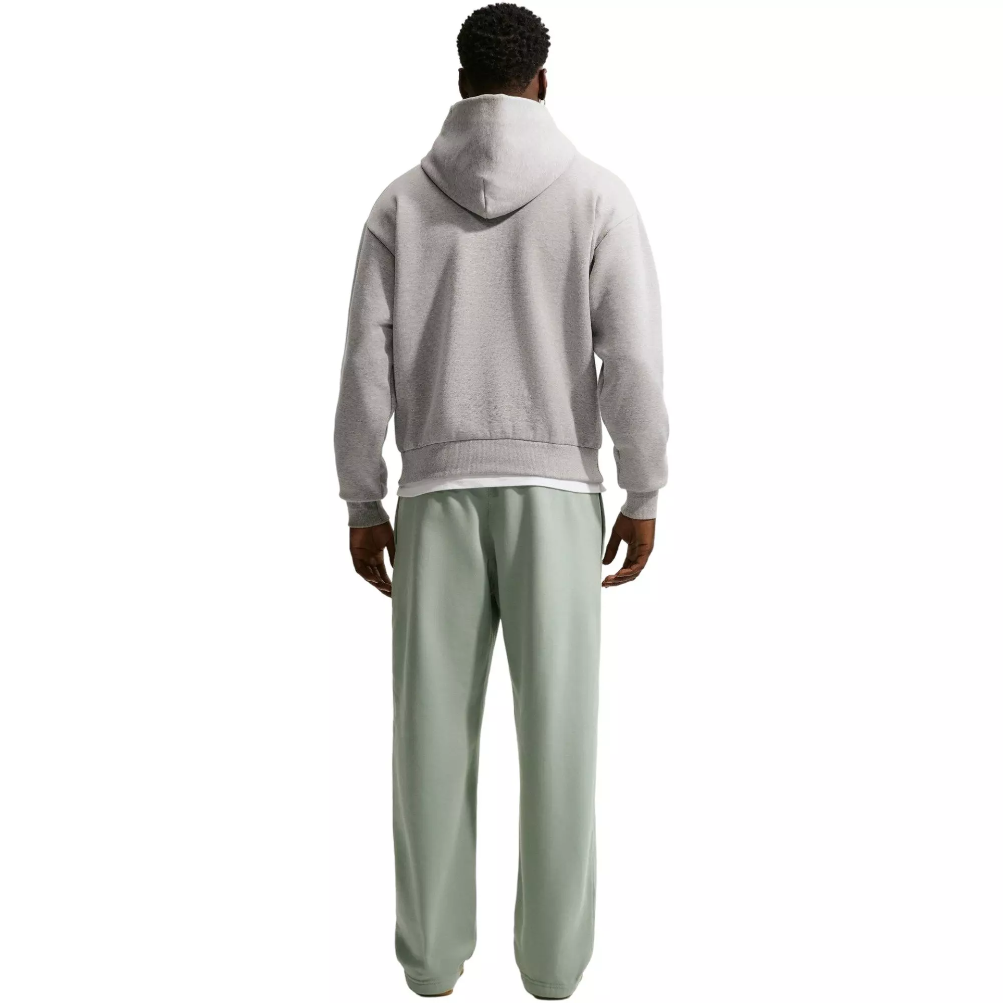 Nike Men's Solo Swoosh Fleece Pullover Hoodie - Grey - GREY