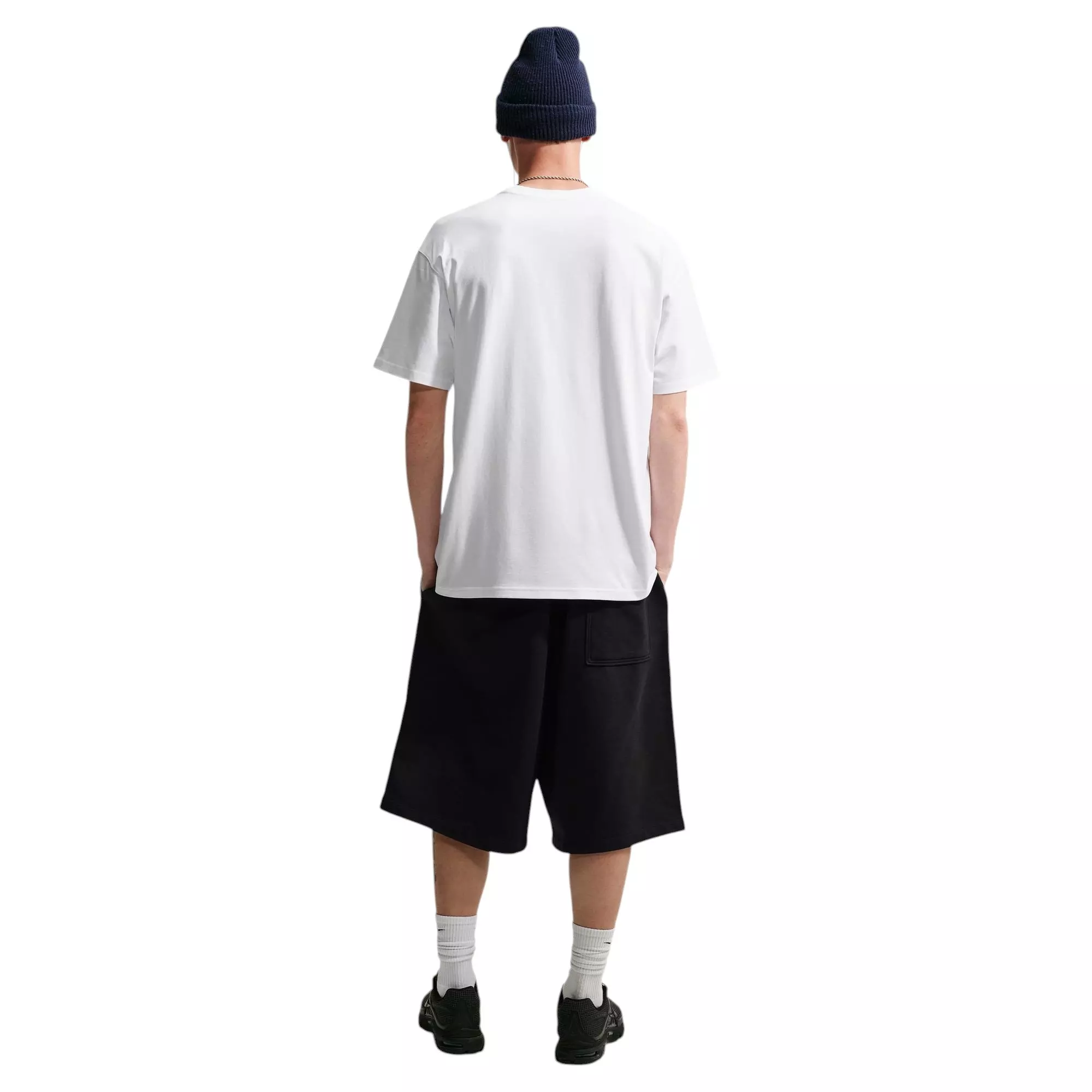 Nike Men's Sportswear Solo Swoosh Tee - White/Black - WHITE/BLACK
