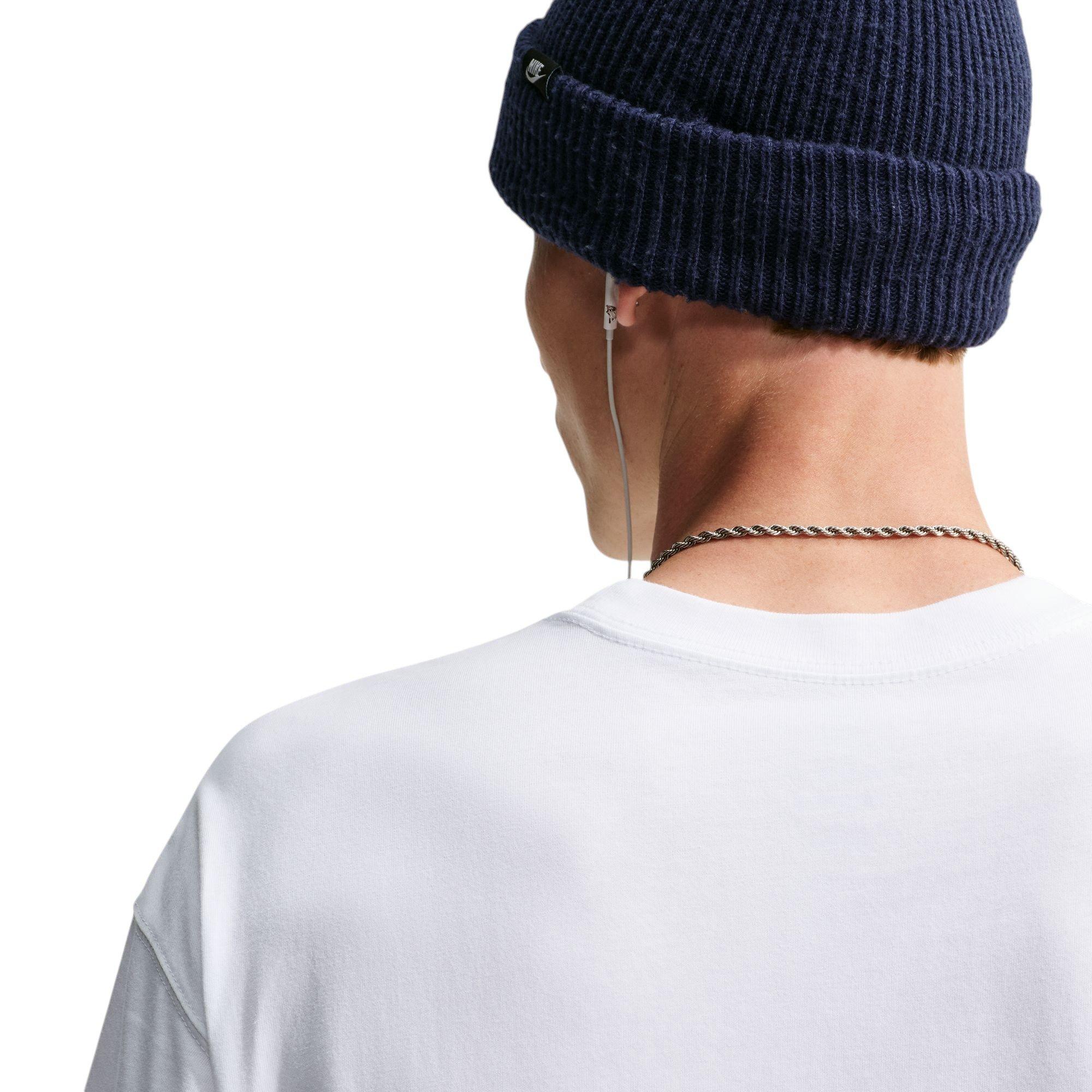 Nike Men's Sportswear Solo Swoosh Tee - White/Black - WHITE/BLACK