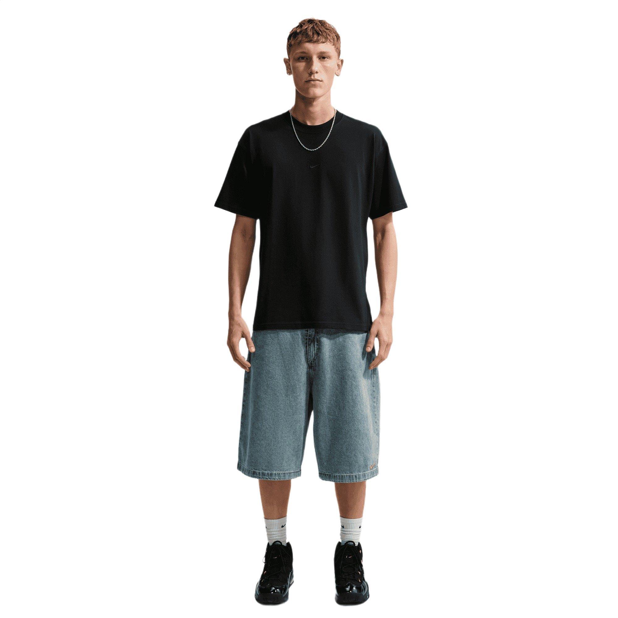 Nike Men's Sportswear Solo Swoosh Tee - BLACK/WHITE