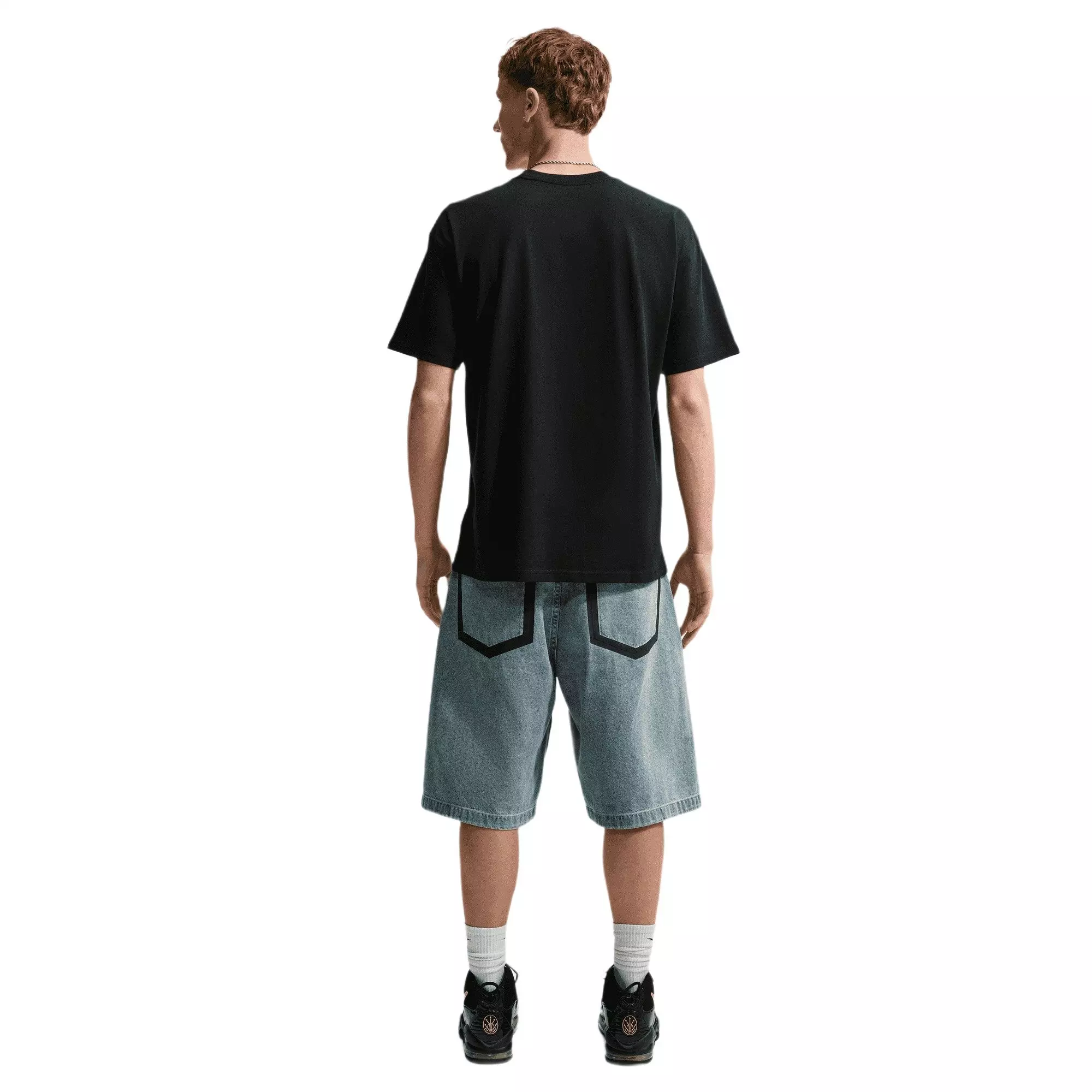 Nike Men's Sportswear Solo Swoosh Tee - BLACK/WHITE
