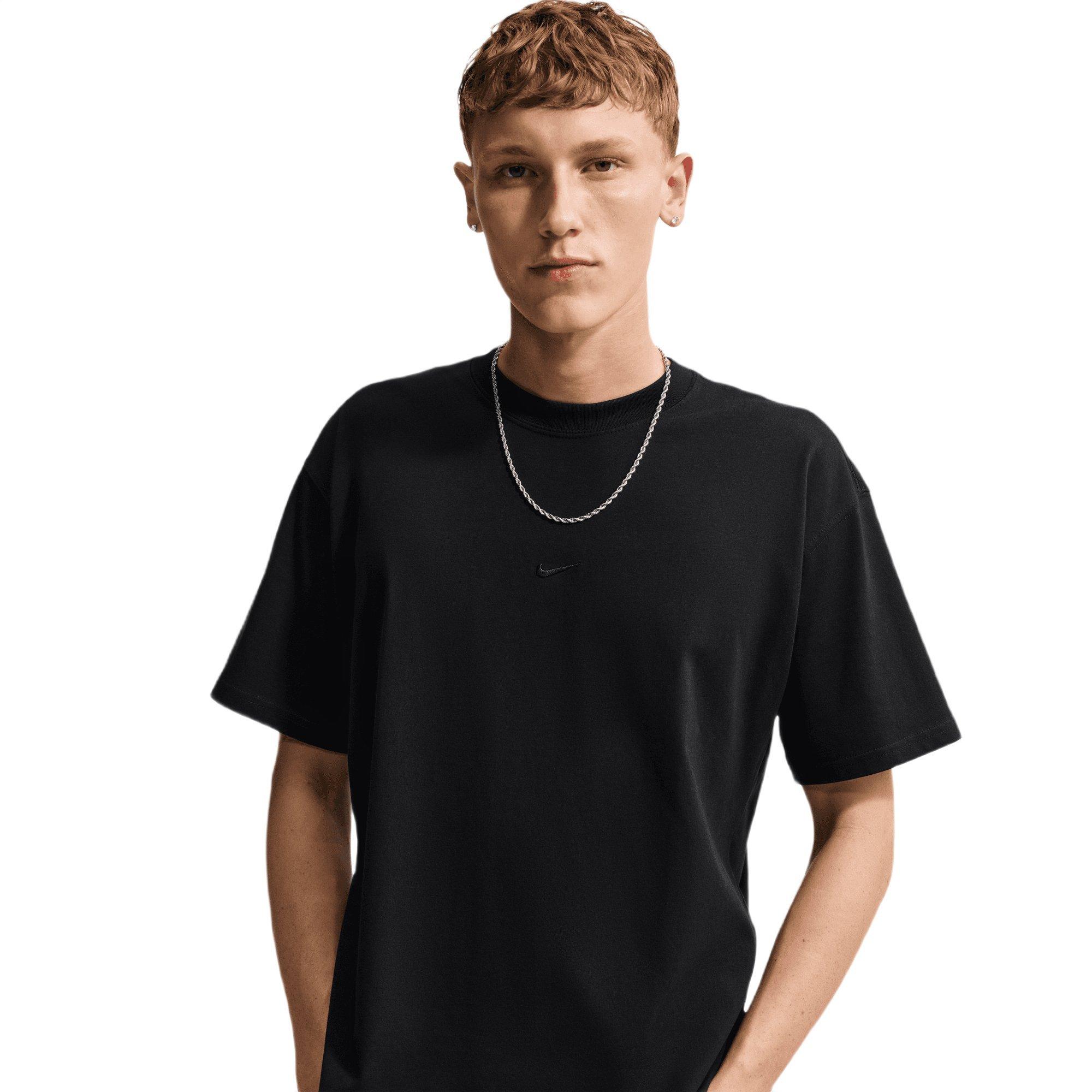 Nike Men's Sportswear Solo Swoosh Tee - BLACK/WHITE