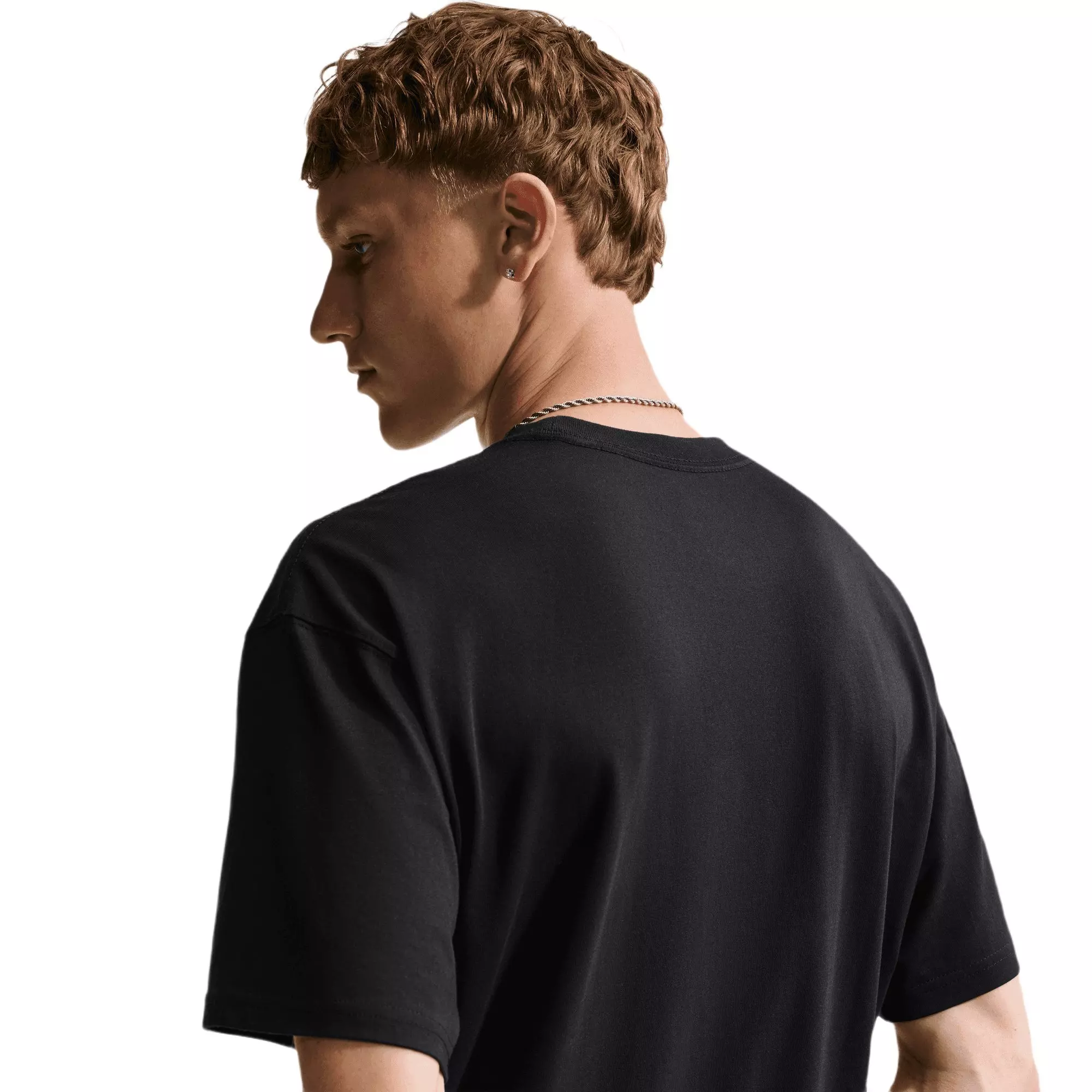 Nike Men's Sportswear Solo Swoosh Tee - BLACK/WHITE