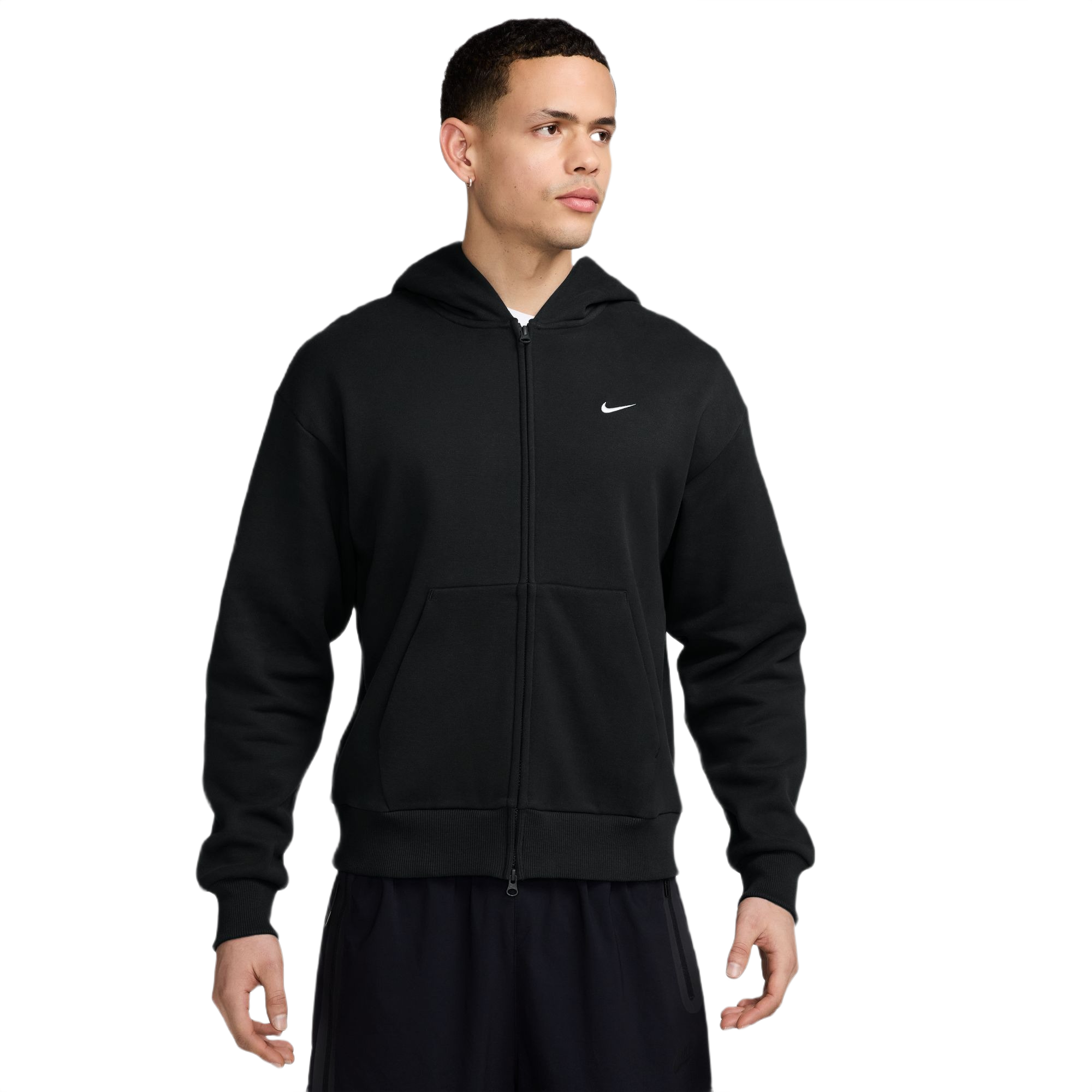 Nike Men's Solo Swoosh Full-Zip Jacket - BLACK Thumbnail View 1