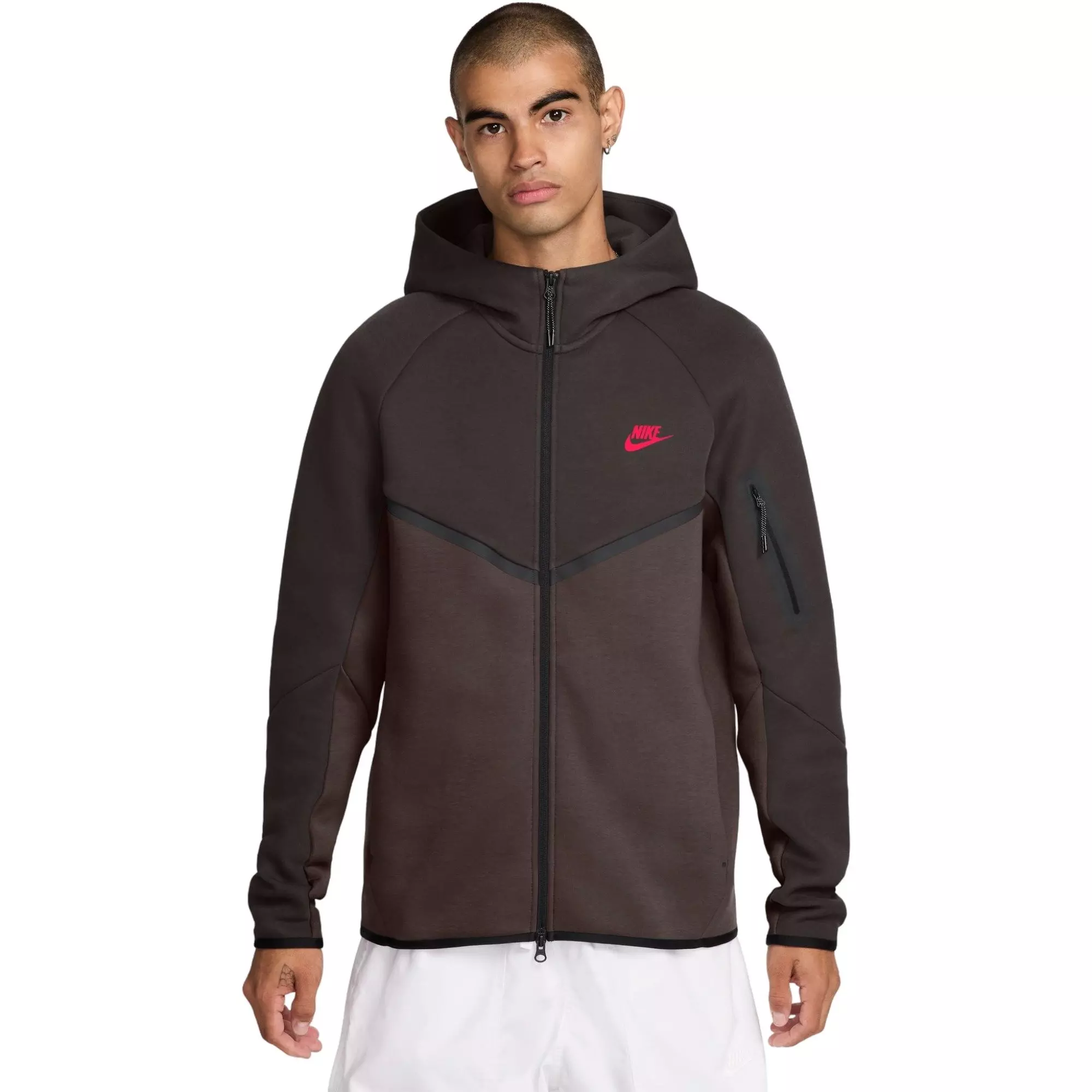 Nike Men's Tech Fleece Windrunner Full-Zip Jacket - Velvet Brown - BROWN