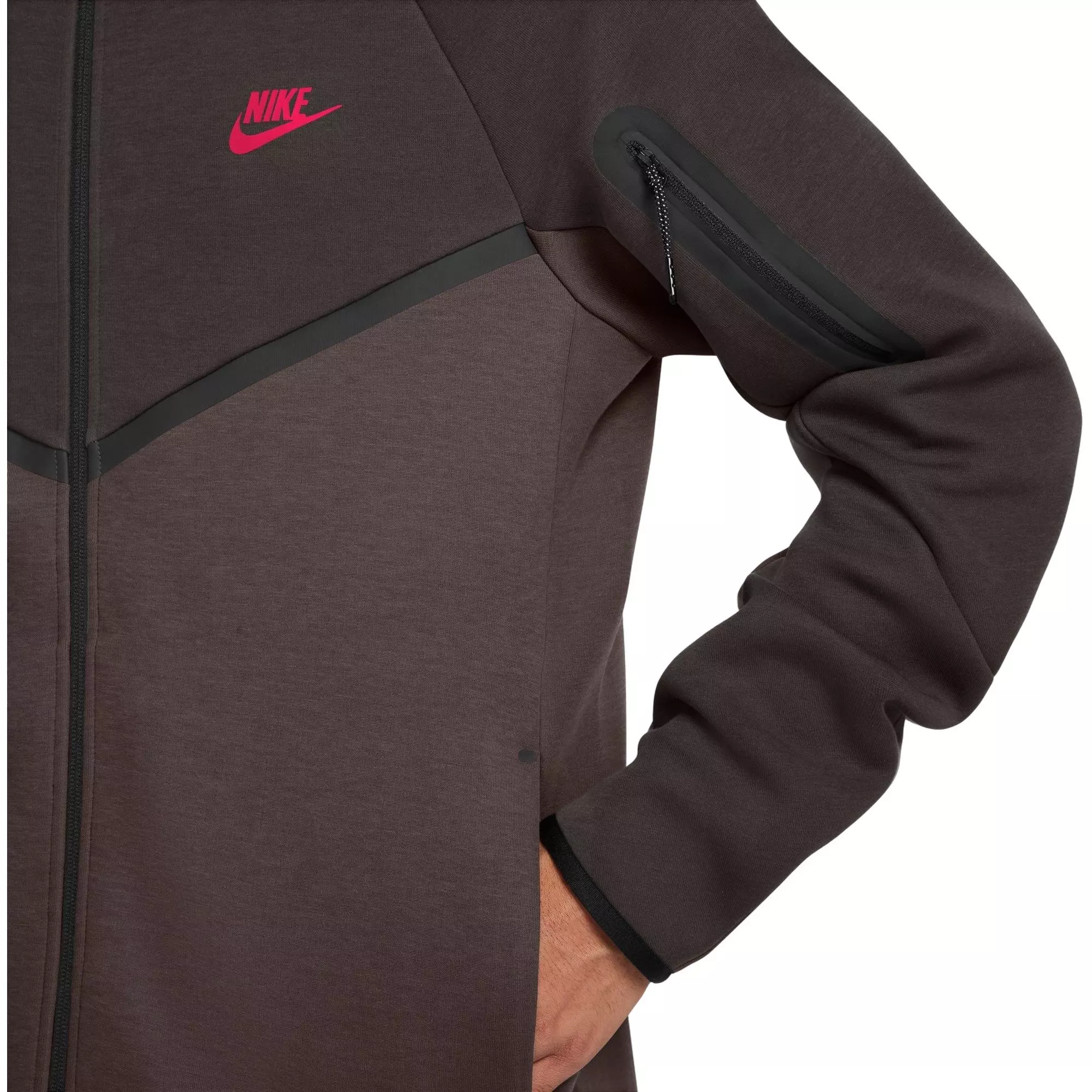 Nike Men's Tech Fleece Windrunner Full-Zip Jacket - Velvet Brown - BROWN