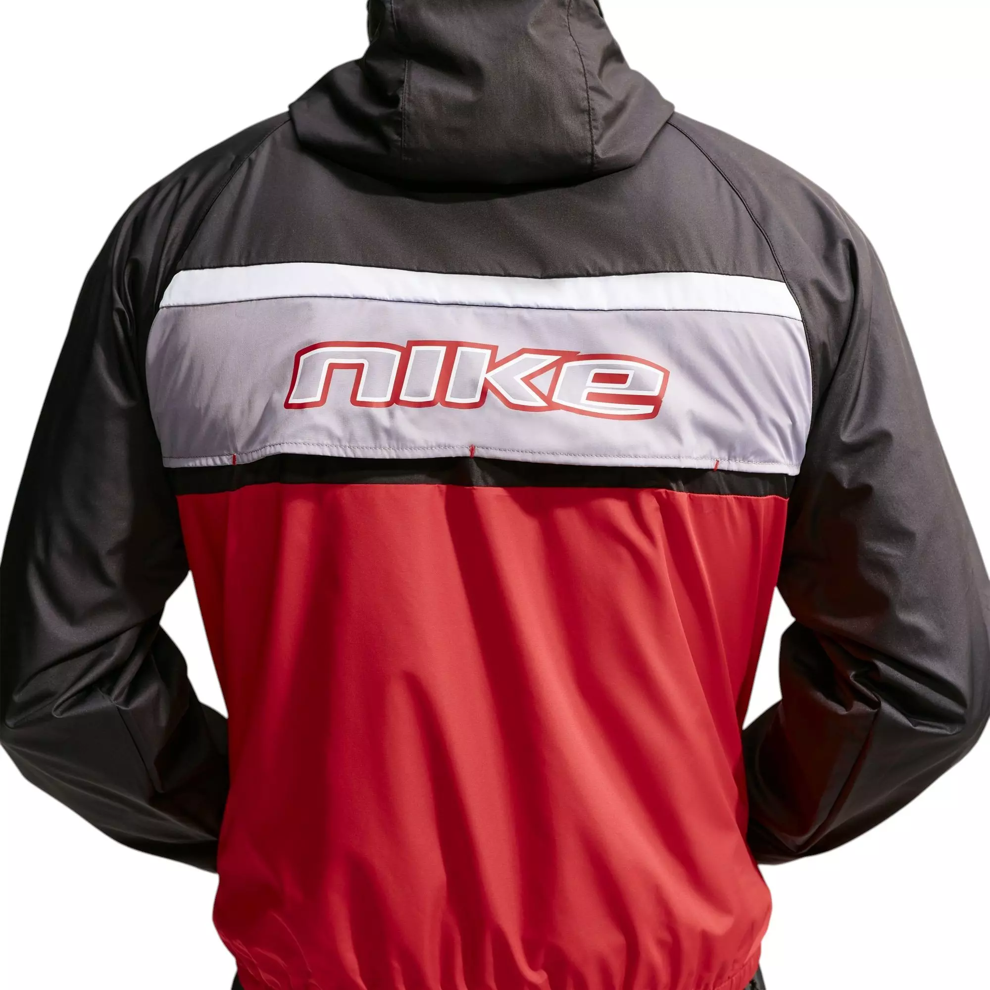 M NIKE WINDRUNNER REMIX JACKET-BLACK/RED - BLACK/RED