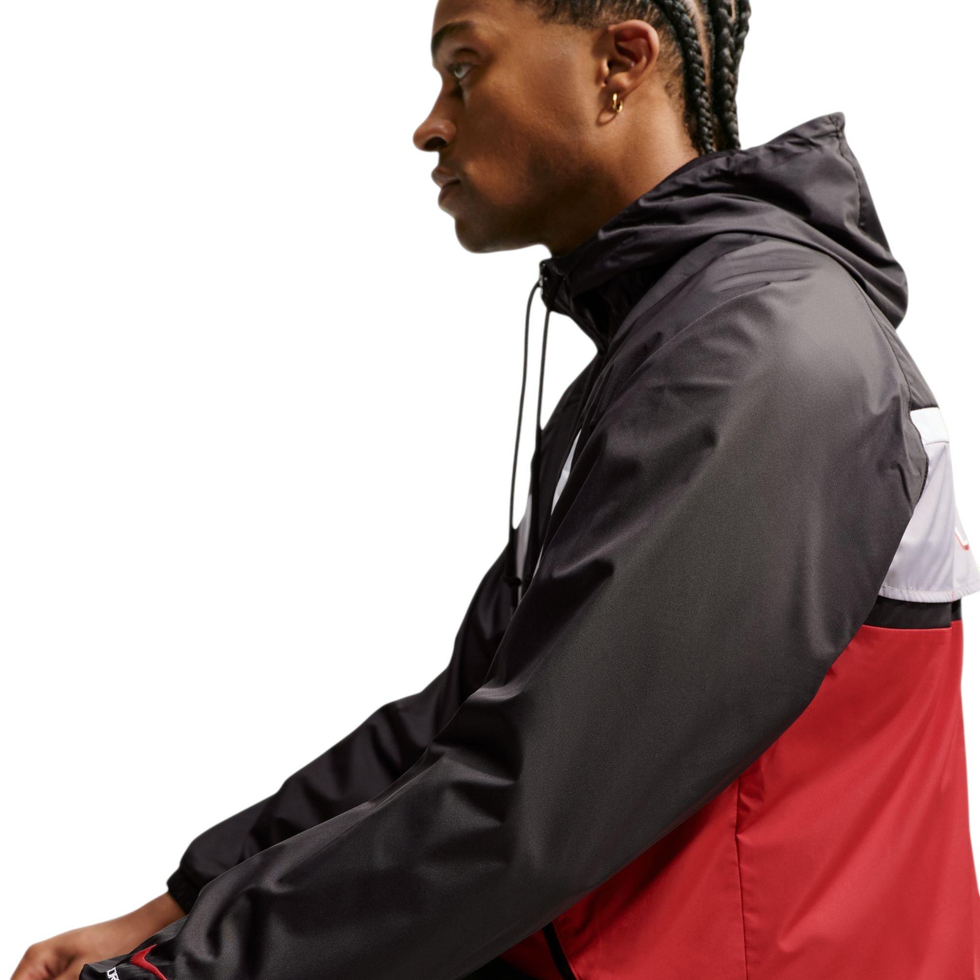 M NIKE WINDRUNNER REMIX JACKET-BLACK/RED - BLACK/RED
