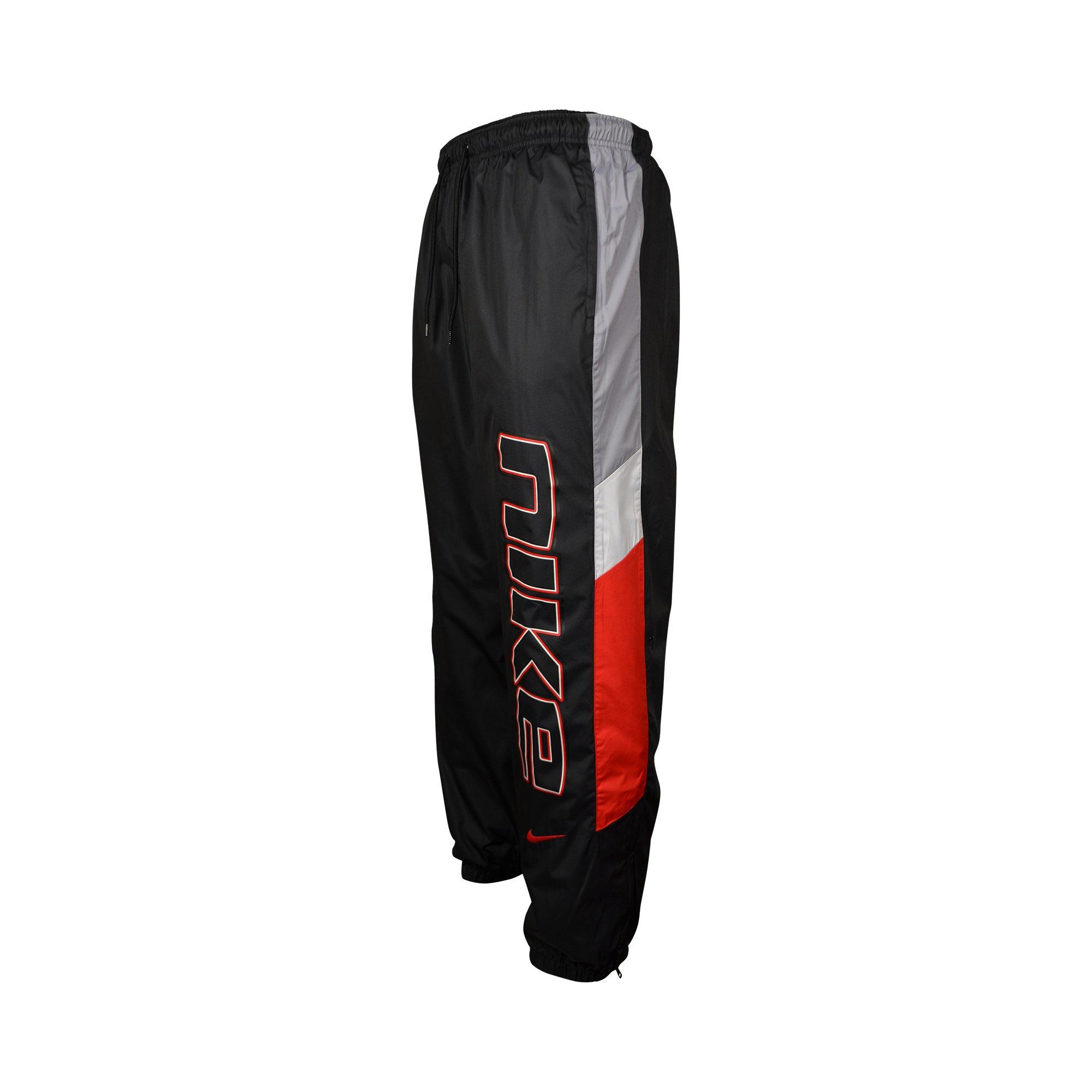 Nike Men's Windrunner Remix Pants - Black/Red - BLACK/RED Thumbnail View 3