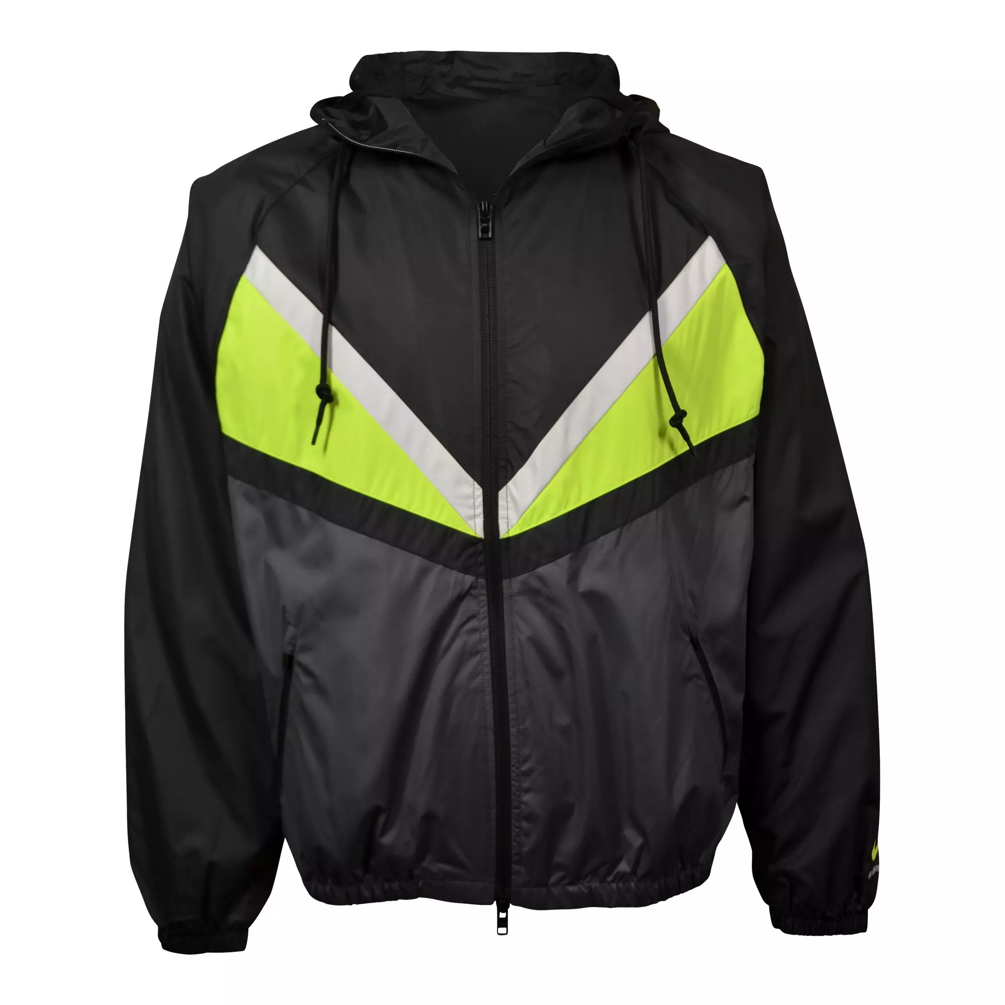M NIKE WINDRUNNER REMIX JACKET-BLACK/CLAY GREEN/VOLT - BLACK/VOLT