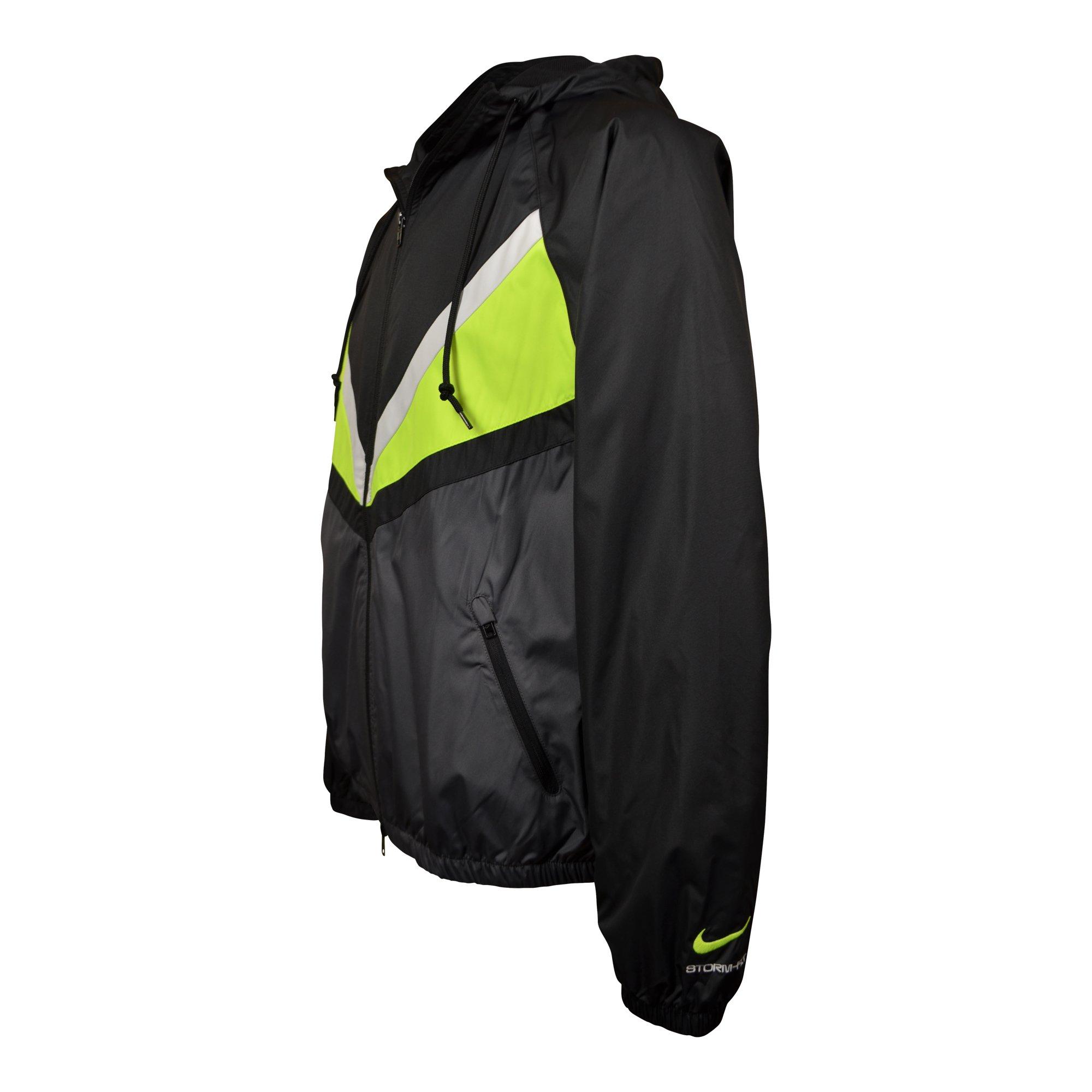 M NIKE WINDRUNNER REMIX JACKET-BLACK/CLAY GREEN/VOLT - BLACK/VOLT