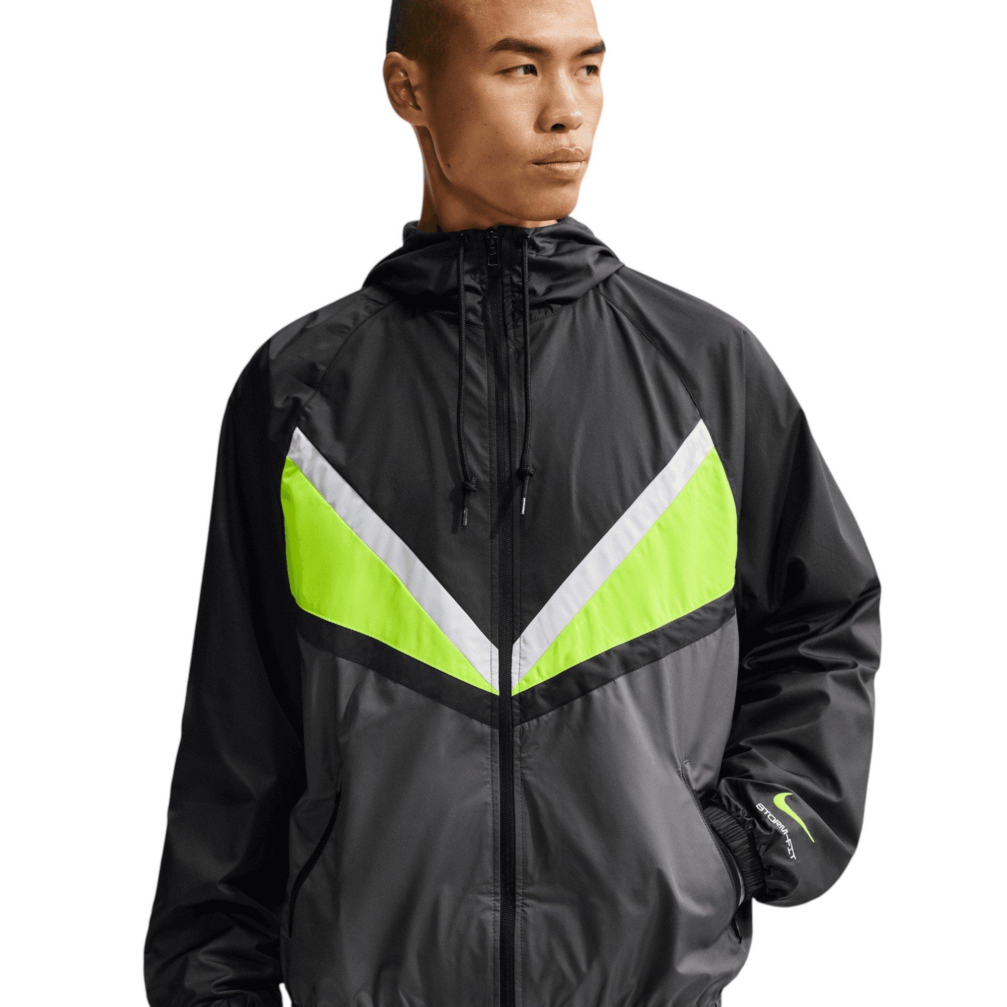 Nike Men's Windrunner Remix Jacket -Black/Clay Green/Volt