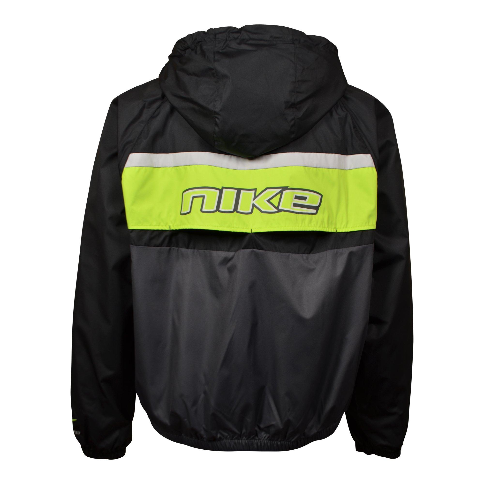 M NIKE WINDRUNNER REMIX JACKET-BLACK/CLAY GREEN/VOLT - BLACK/VOLT