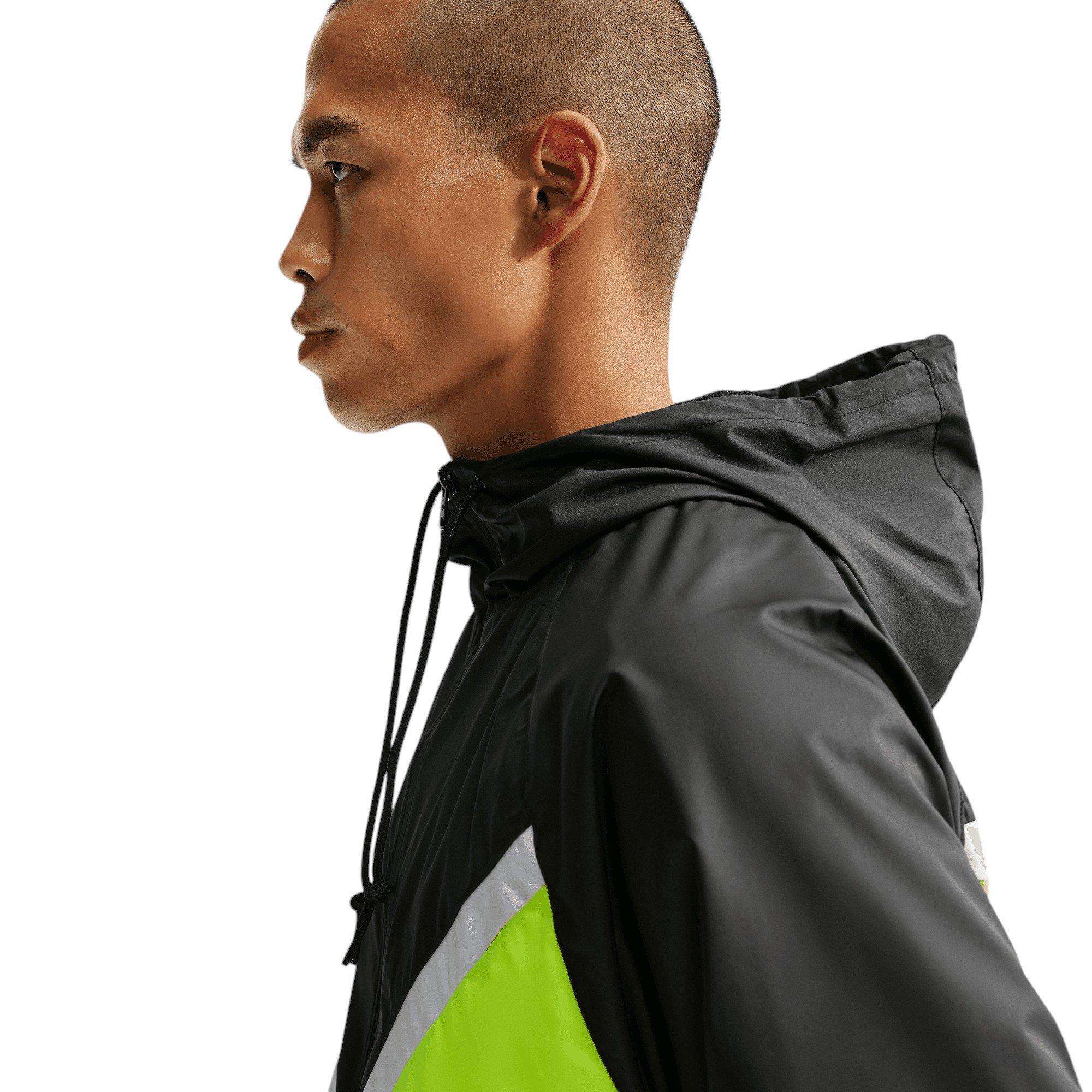 M NIKE WINDRUNNER REMIX JACKET-BLACK/CLAY GREEN/VOLT - BLACK/VOLT