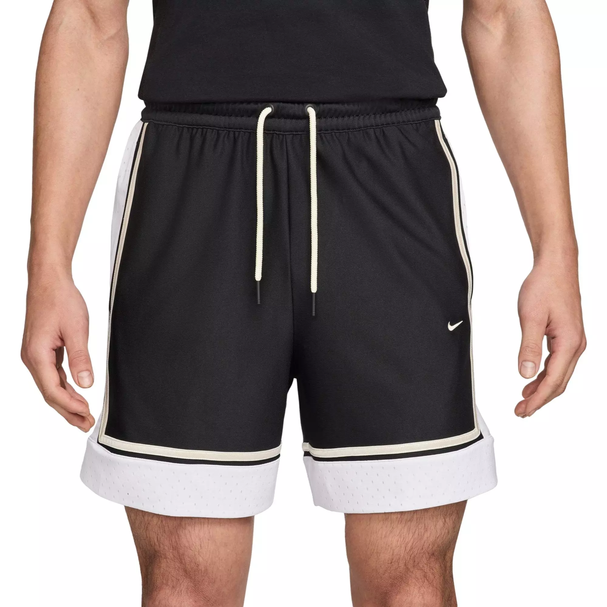 Nike Men's Standard Issue Dri-FIT 6" Basketball Shorts - BLACK/WHITE