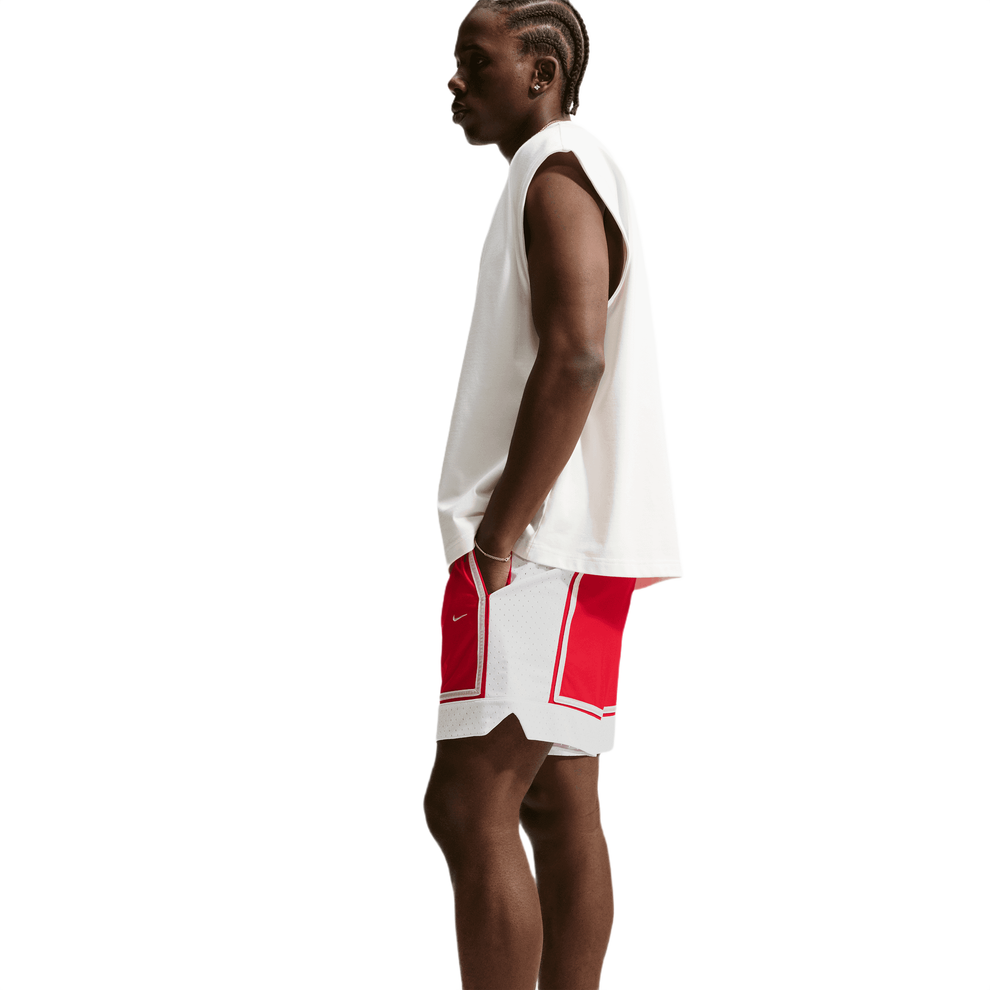 Nike Men's Standard Issue Dri-FIT 6" Basketball Shorts - Red - RED