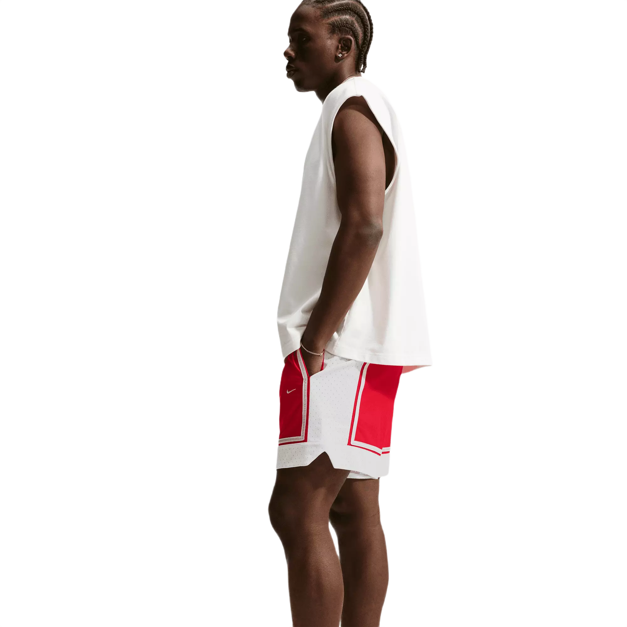 Nike Men's Standard Issue Dri-FIT 6" Basketball Shorts - Red - RED
