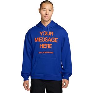 Nike Men's "Your Message Here" Fleece Pullover Hoodie - Royal