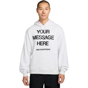 Nike Men's "Your Message Here" Fleece Pullover Hoodie - Grey - GREY