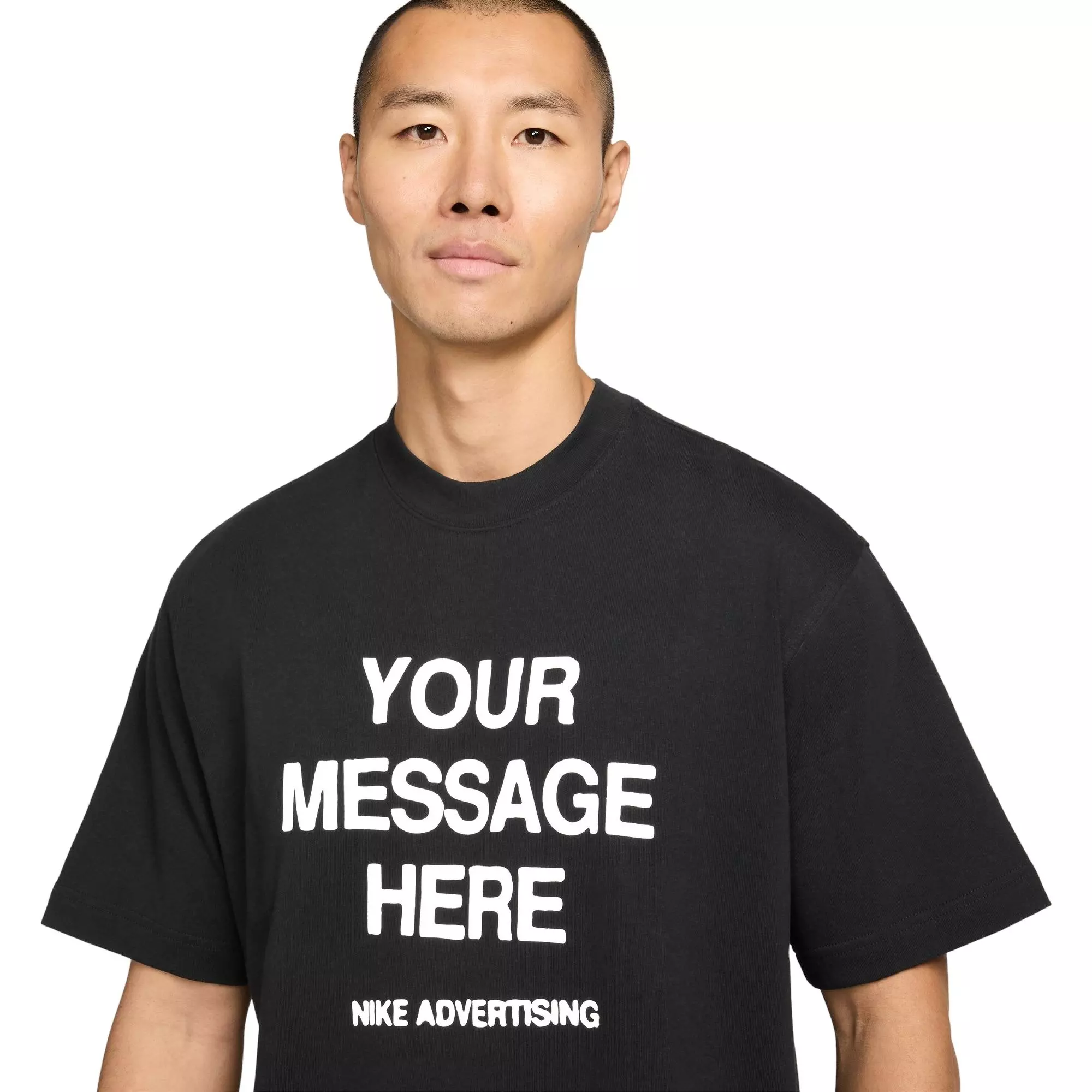 Nike Men's Sportswear Your Message Here Graphic Tee - BLACK/WHITE