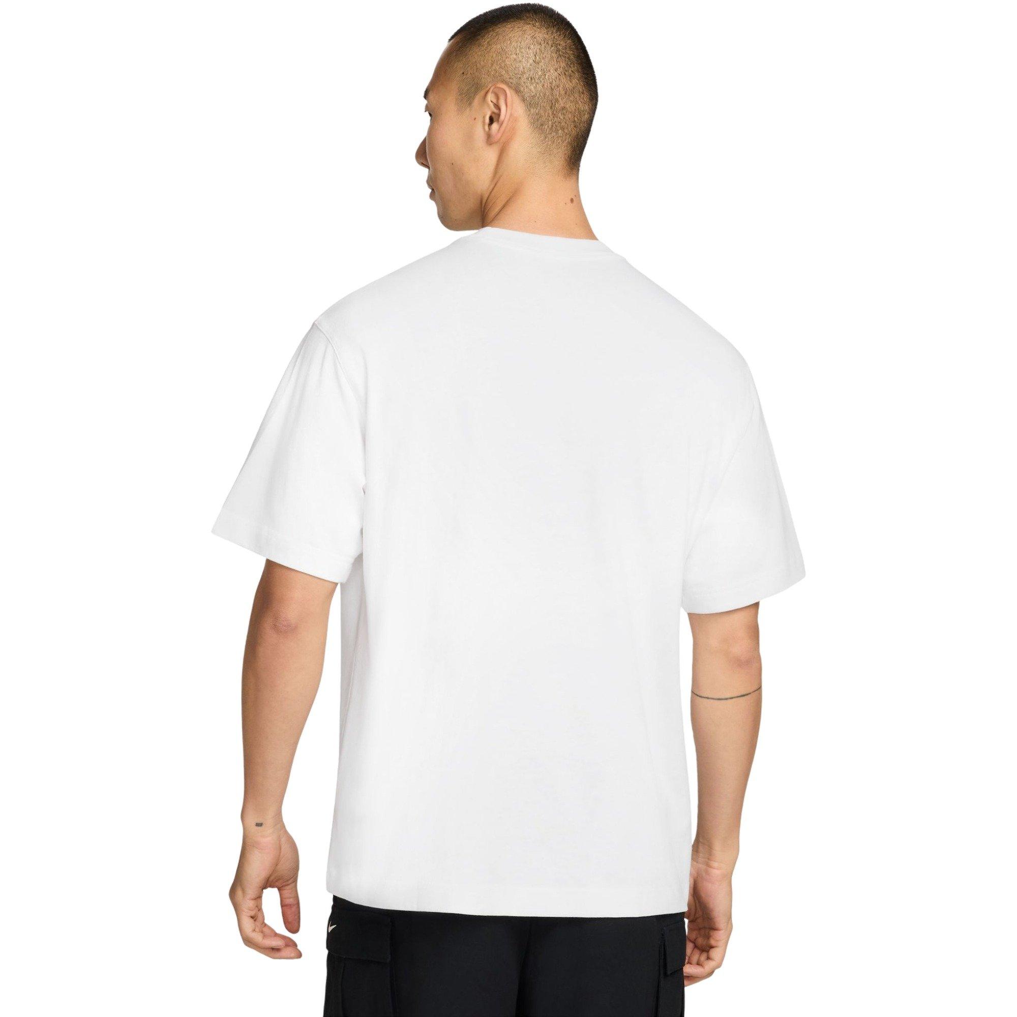 Nike Men's Sportswear LSE Dino Print Tee - White/Grey/Red - WHITE Thumbnail View 2