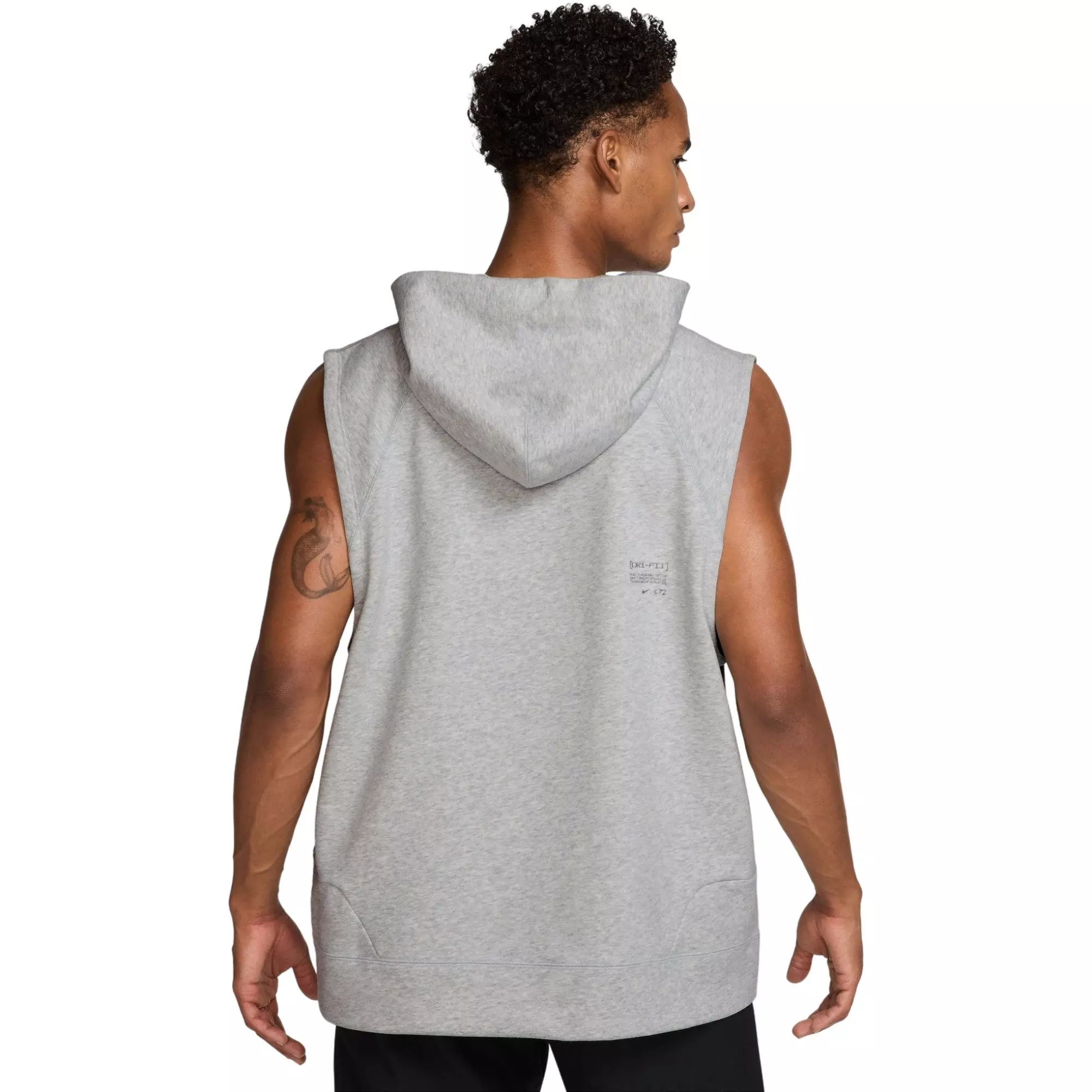 Nike Men's NAC Dri-FIT Sleeveless Fleece Hoodie - GREY
