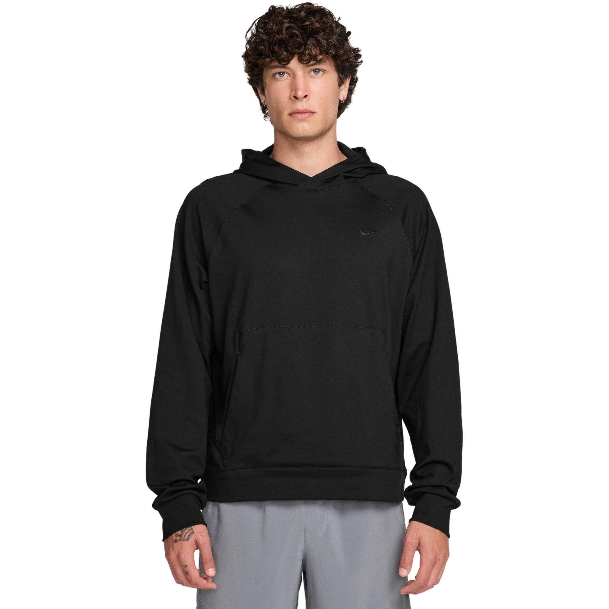 Nike Men's Primary NanoKnit Dri-FIT UV Protection Pullover Performance Hoodie - BLACK Thumbnail View 1