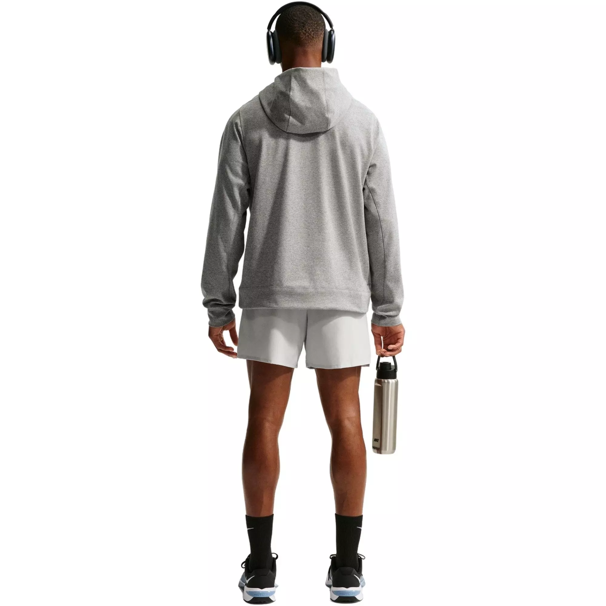 Nike Men's Primary NanoKnit Dri-FIT UV Protection Pullover Performance Hoodie-Grey - GREY