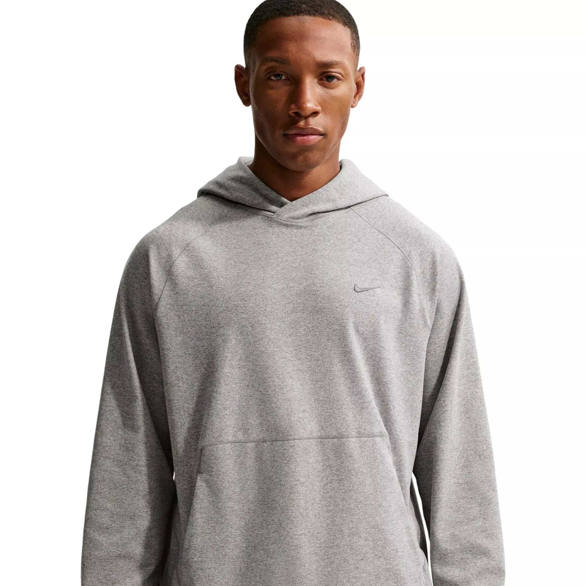 Nike Men's Primary NanoKnit Dri-FIT UV Protection Pullover Performance Hoodie-Grey - GREY