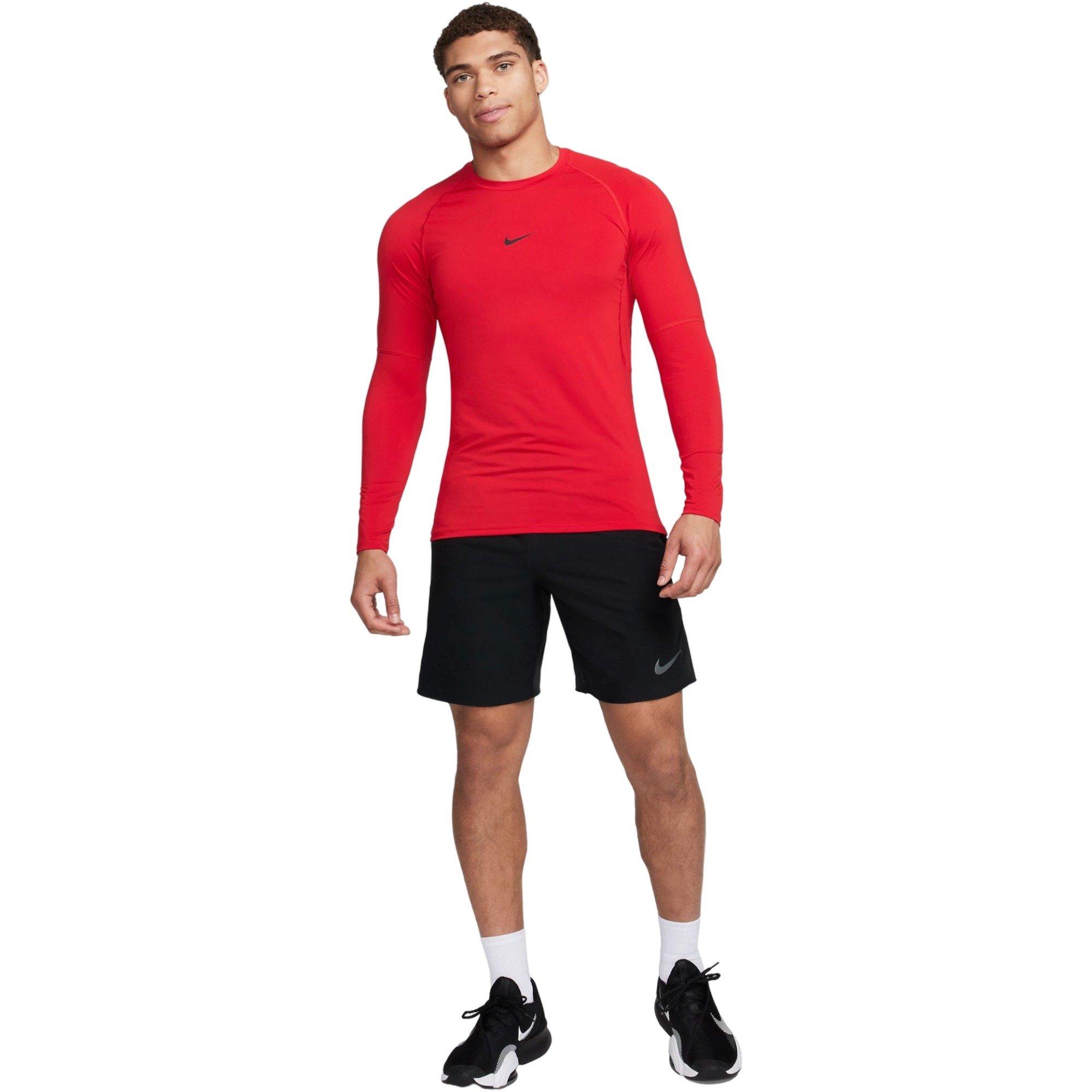 Nike Men's Pro Dri-FIT Slim Long-Sleeve Fitness Top - RED