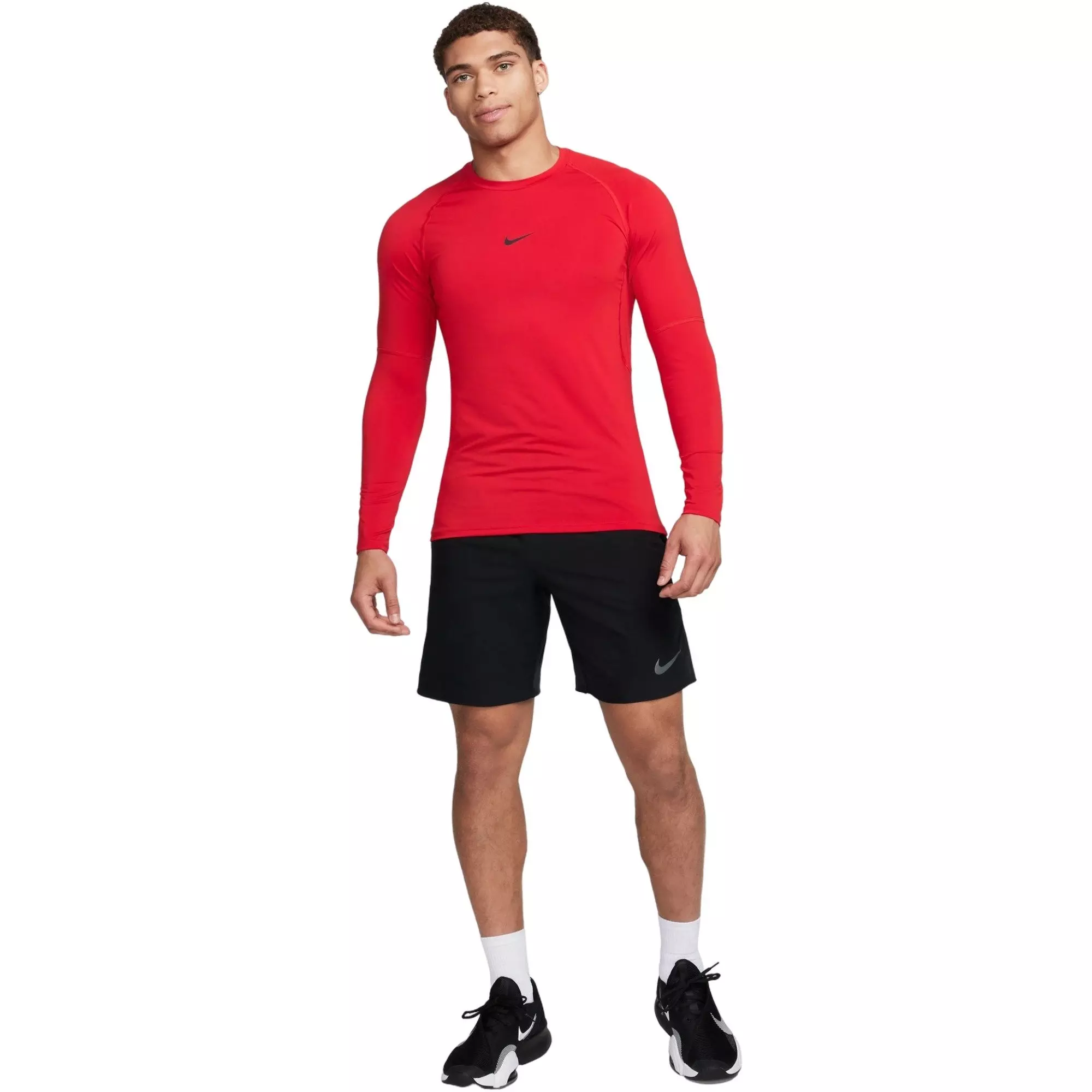 Nike Men's Pro Dri-FIT Slim Long-Sleeve Fitness Top - RED