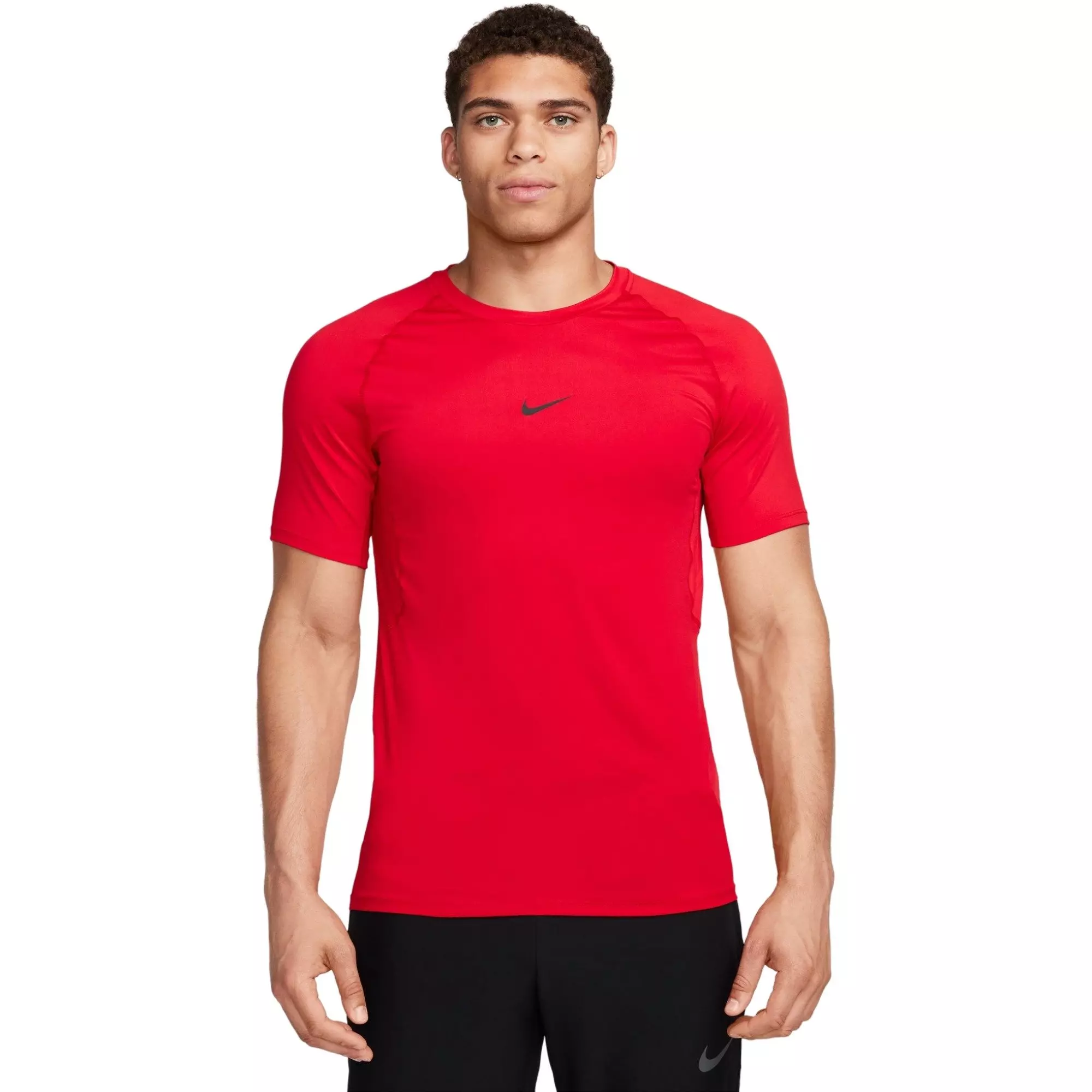 Nike Men's Pro Dri-FIT Slim Short-Sleeve Top - Red - RED