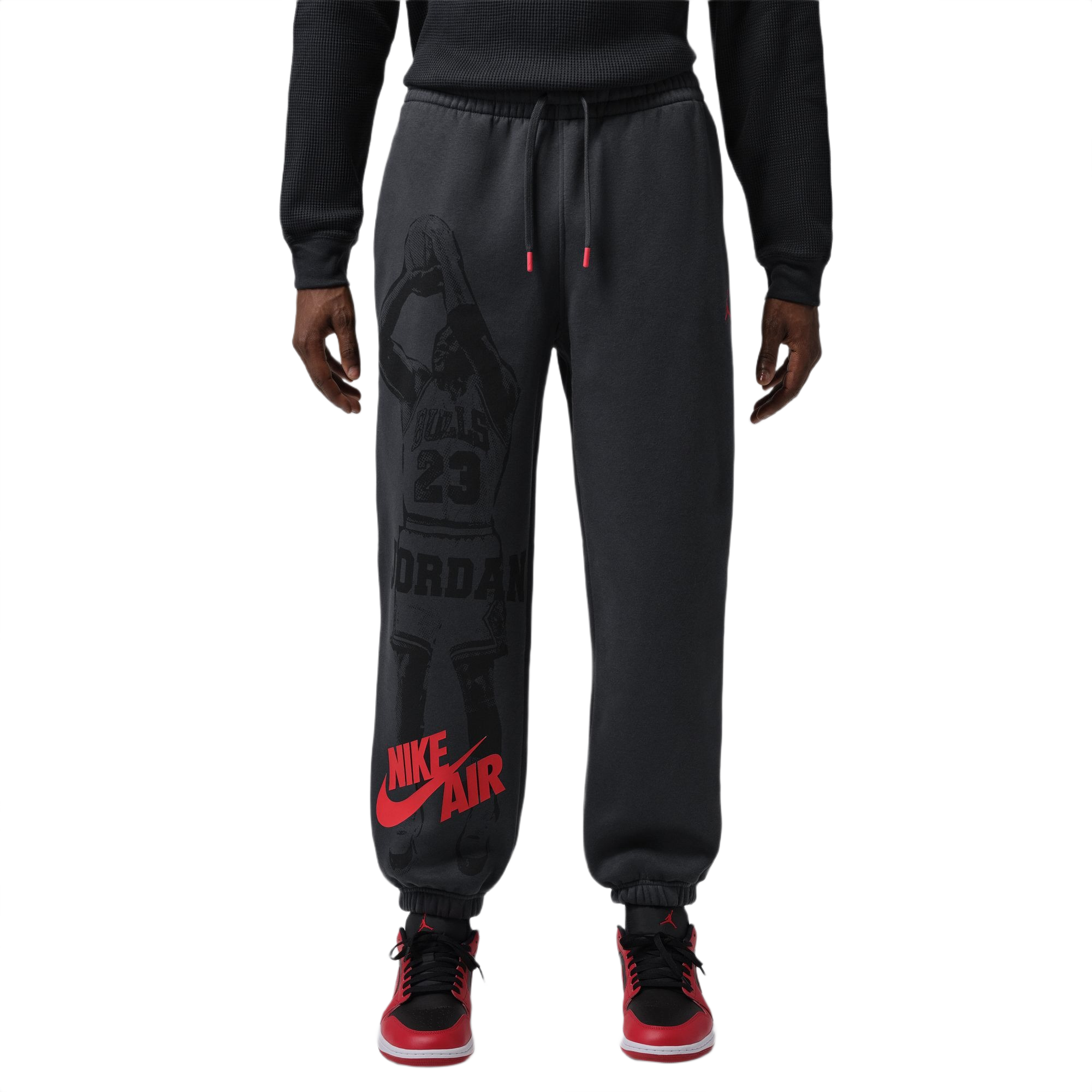 Jordan Men's Brooklyn Cuffed Fleece Pants - Black - BLACK