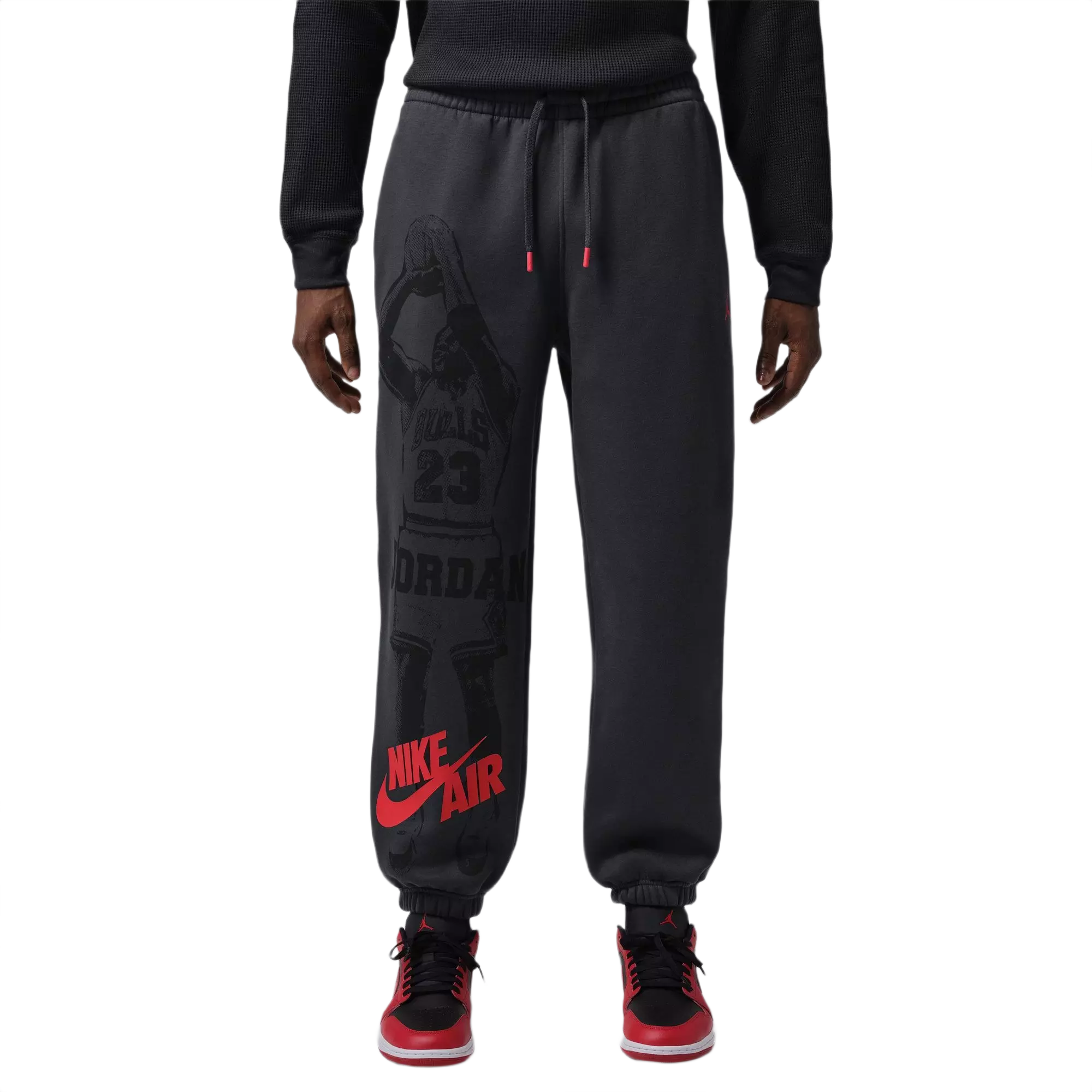 Jordan Men's Brooklyn Cuffed Fleece Pants - Black - BLACK