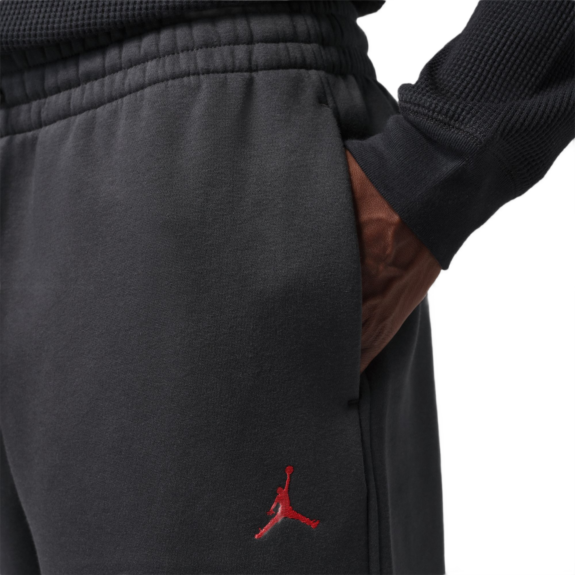 Jordan Men's Brooklyn Cuffed Fleece Pants - Black - BLACK