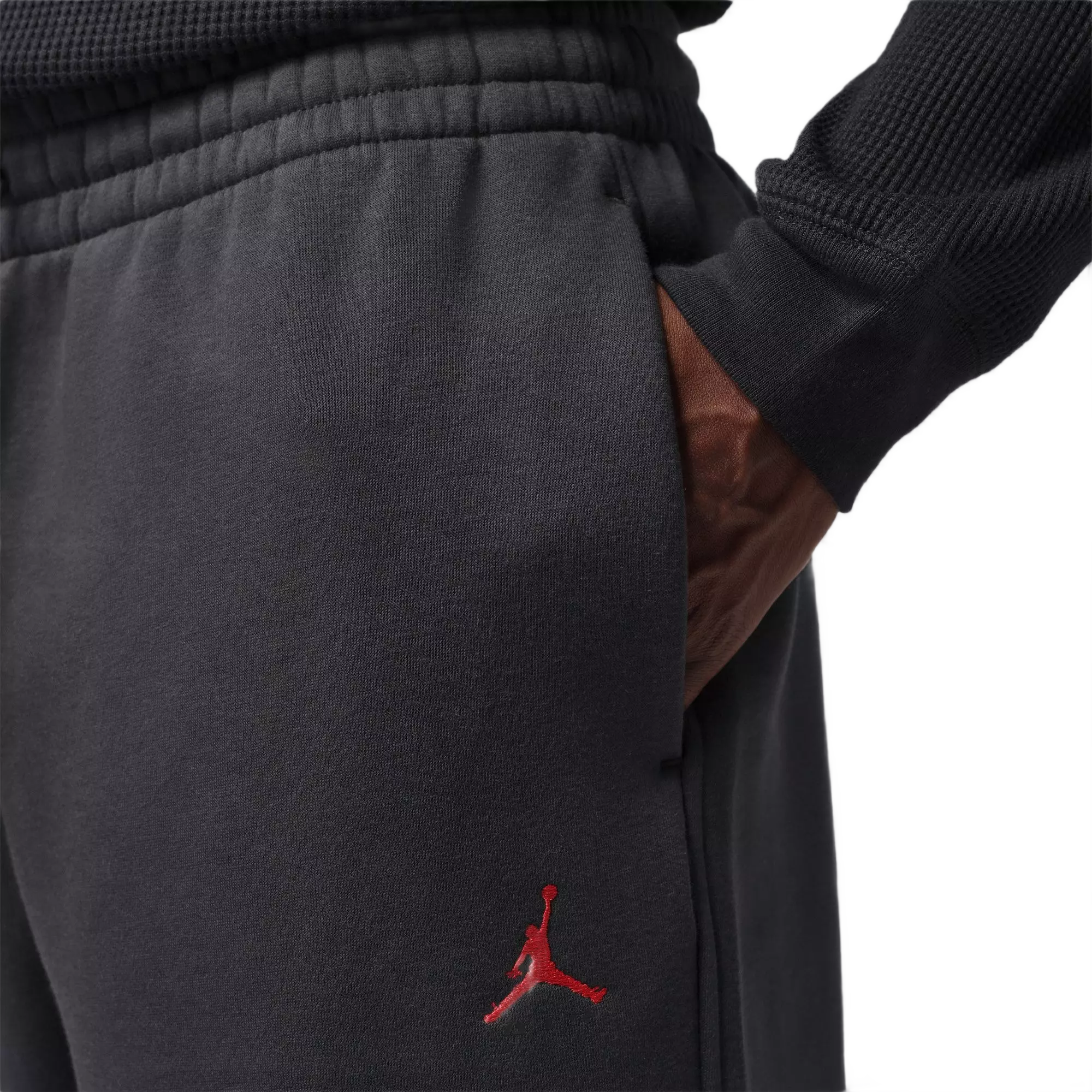 Jordan Men's Brooklyn Cuffed Fleece Pants - Black - BLACK