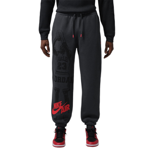 Jordan Men's Brooklyn Cuffed Fleece Pants - Black - BLACK