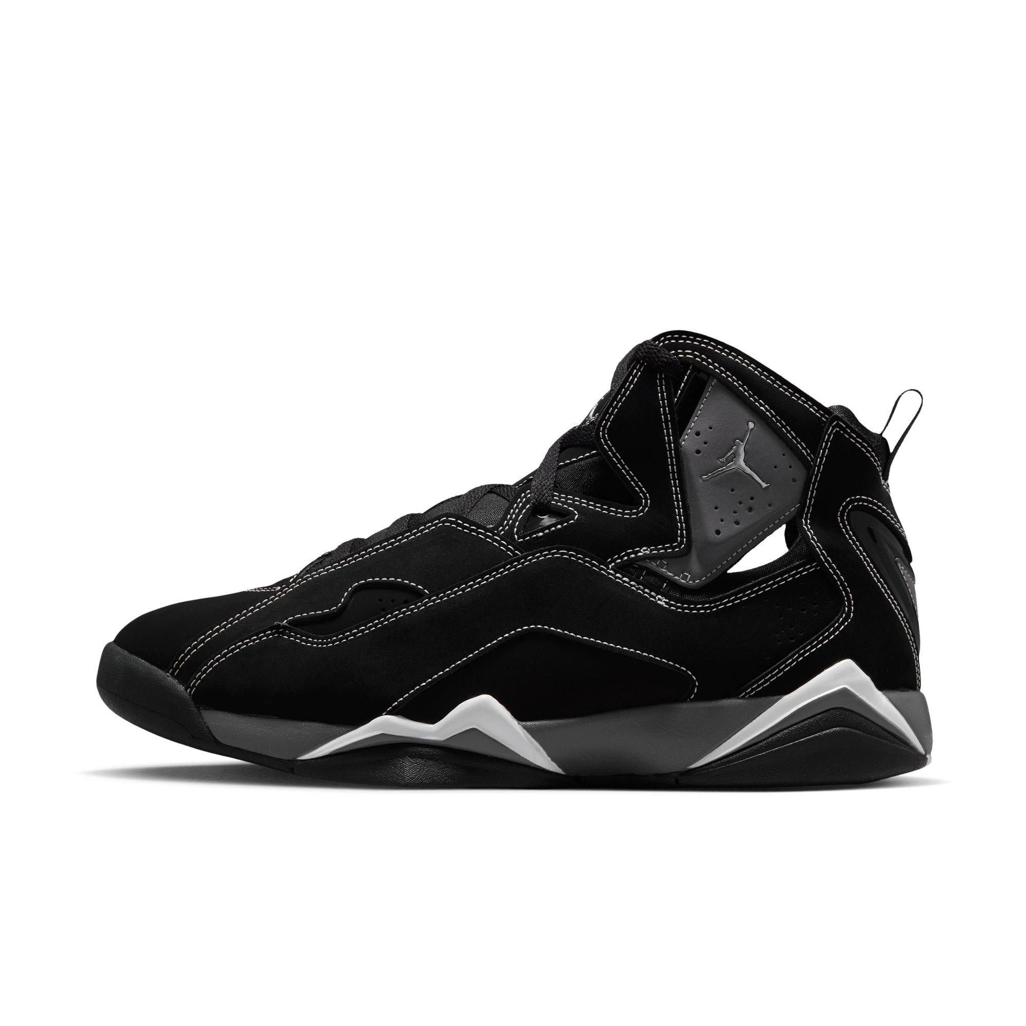 Jordan True Flight "Black/Metallic Silver/Lt Graphite" Men's Shoe - BLACK/GREY/WHITE Thumbnail View 3