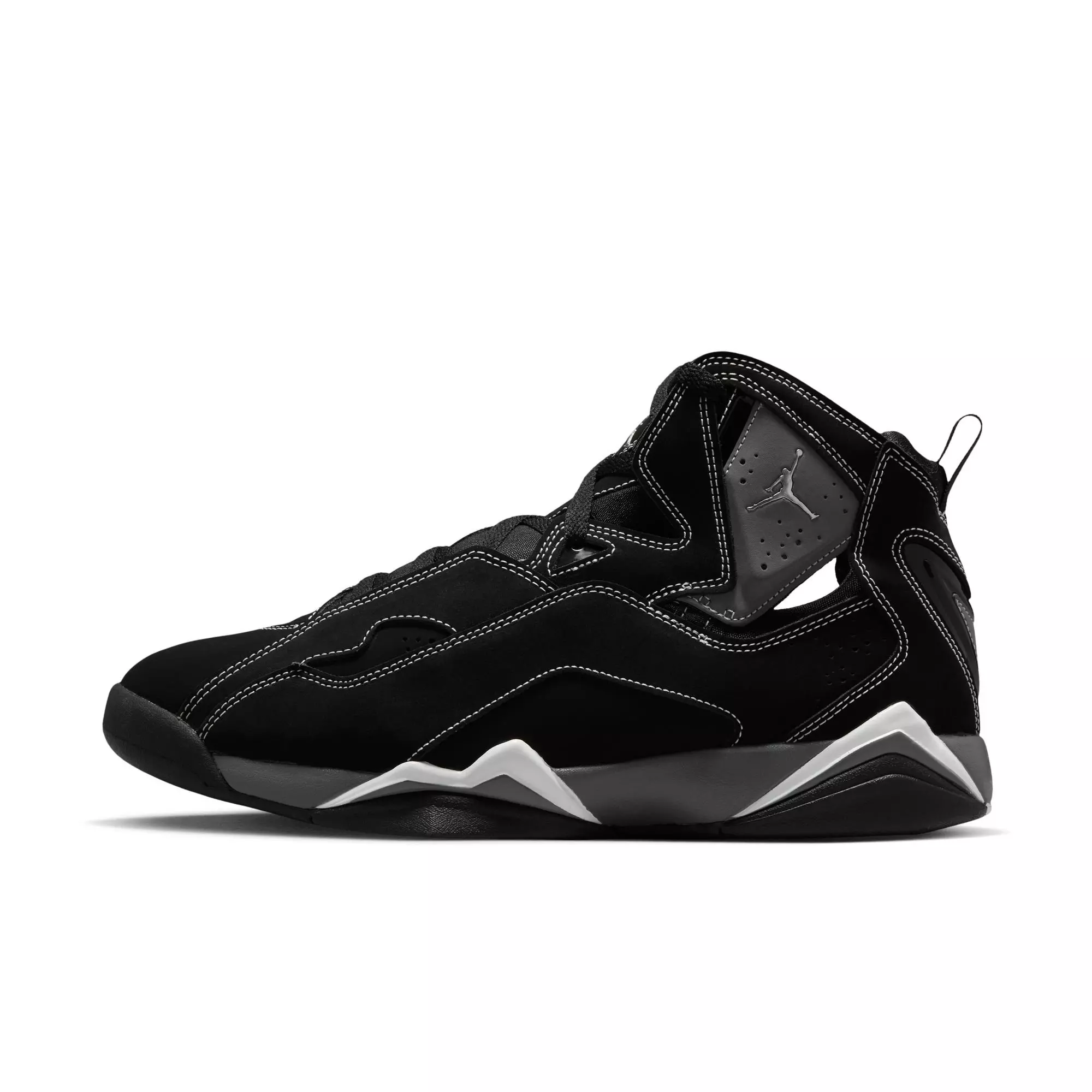 Jordan True Flight "Black/Metallic Silver/Lt Graphite" Men's Shoe - BLACK/GREY/WHITE