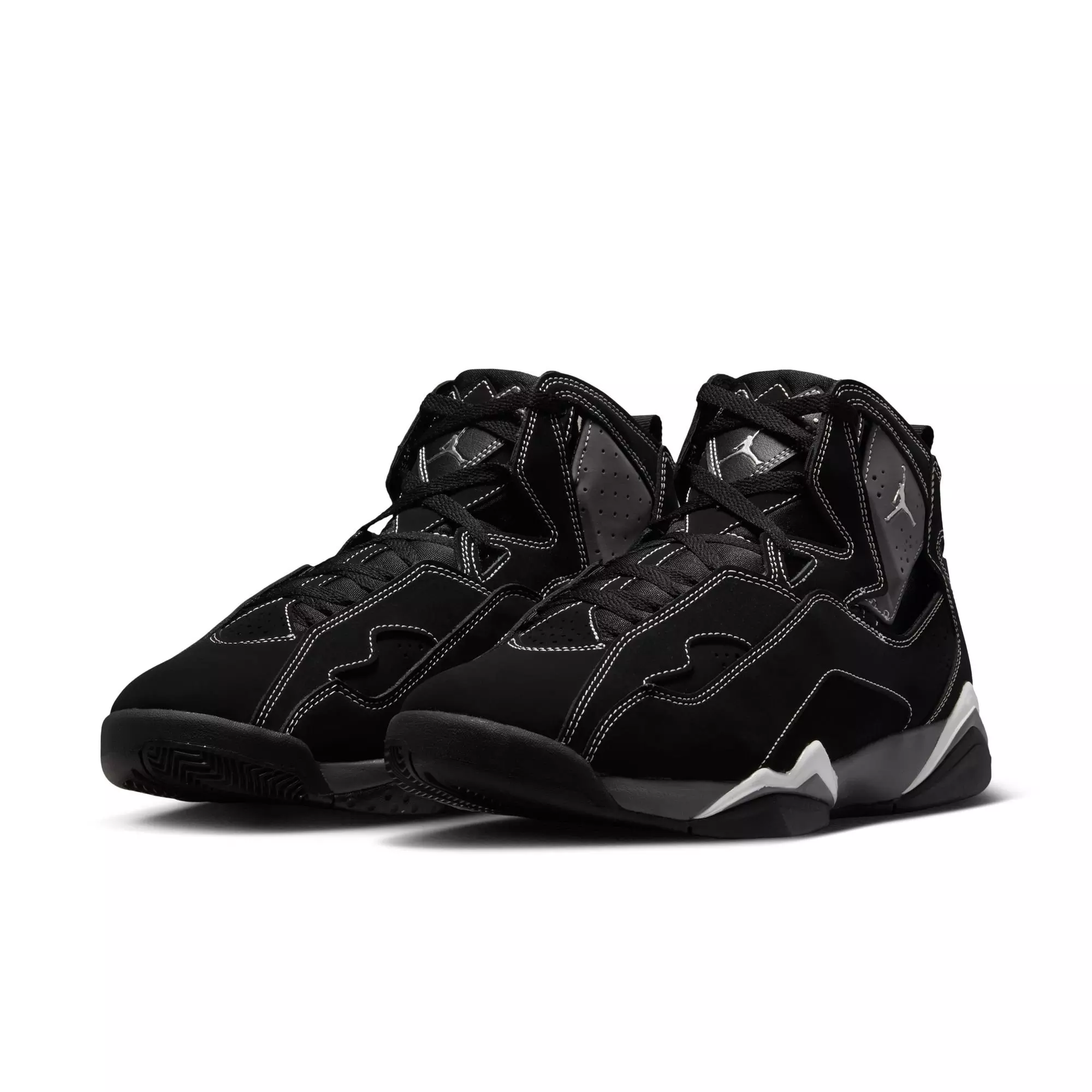 Jordan True Flight "Black/Metallic Silver/Lt Graphite" Men's Shoe - BLACK/GREY/WHITE