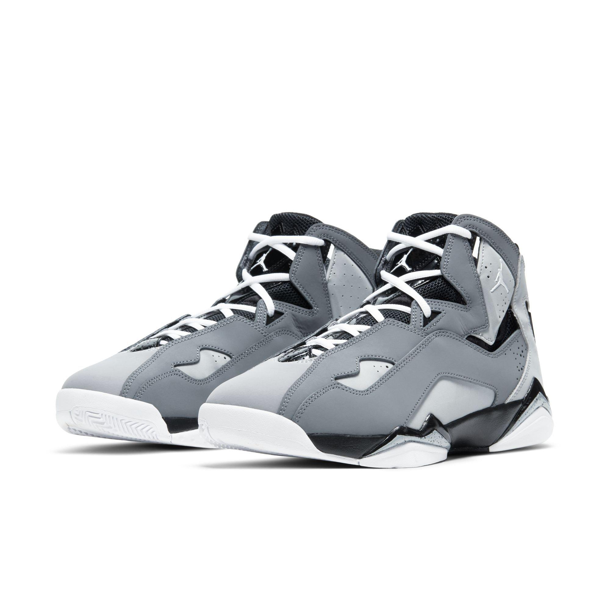 Jordan True Flight "Cool Grey/White/Black/Wolf Grey" Men's Shoe - GREY/BLACK Thumbnail View 5